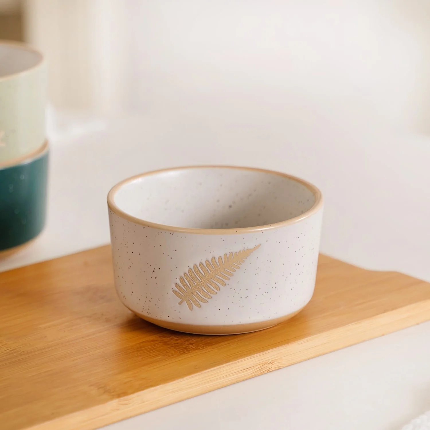 Spring Leaf Ceramic Snack Bowl Set Of 4 180ml - Image 8