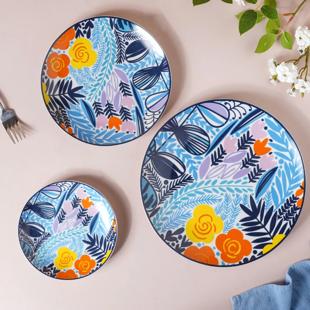 Spring Printed Ceramic Snack Plate 8 Inch - Image 7