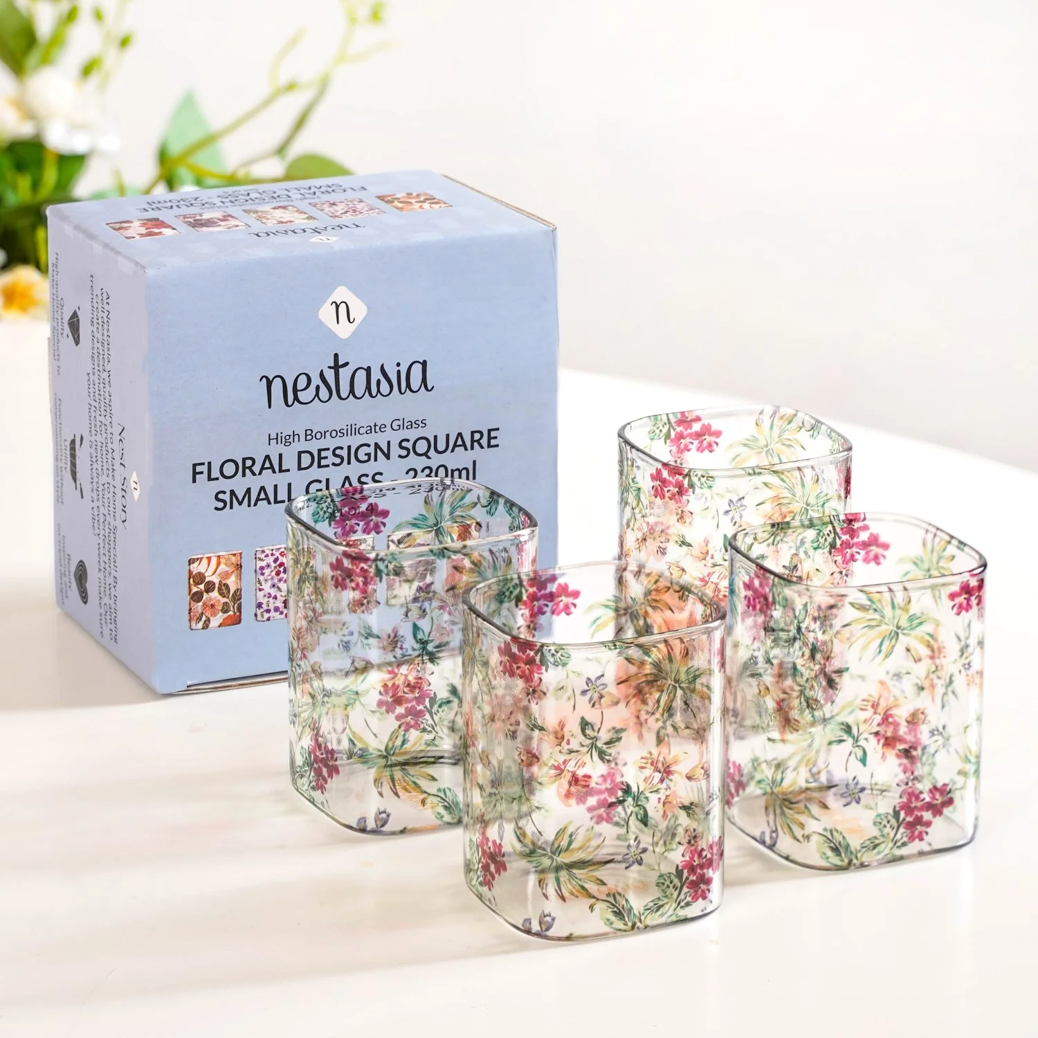 Springtime Borosilicate Cocktail Glassware Set Of 4 230ml - Image 3