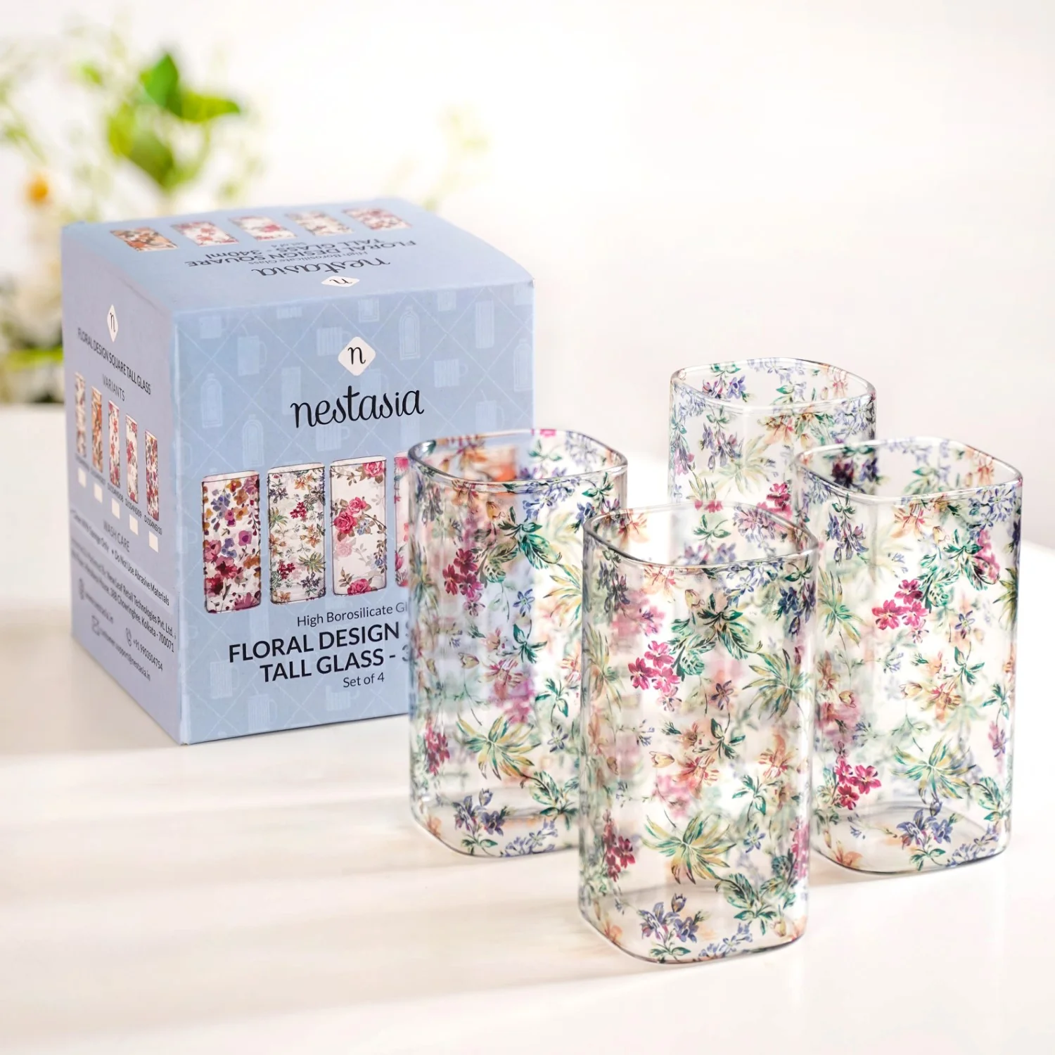 Springtime Borosilicate Cocktail Glassware Set Of 4 340ml - Image 3