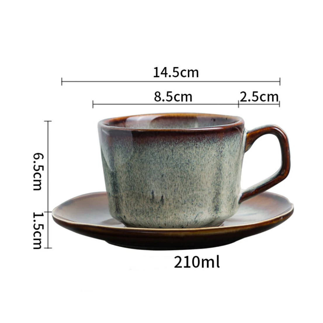 Square Cup and Saucer - Image 8