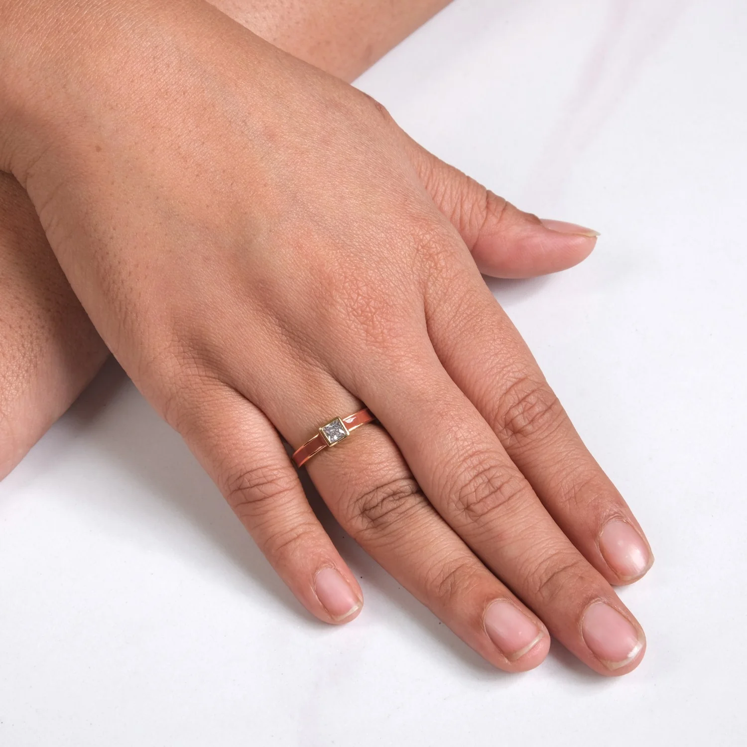 Square Cut Adjustable Ring - Image 2