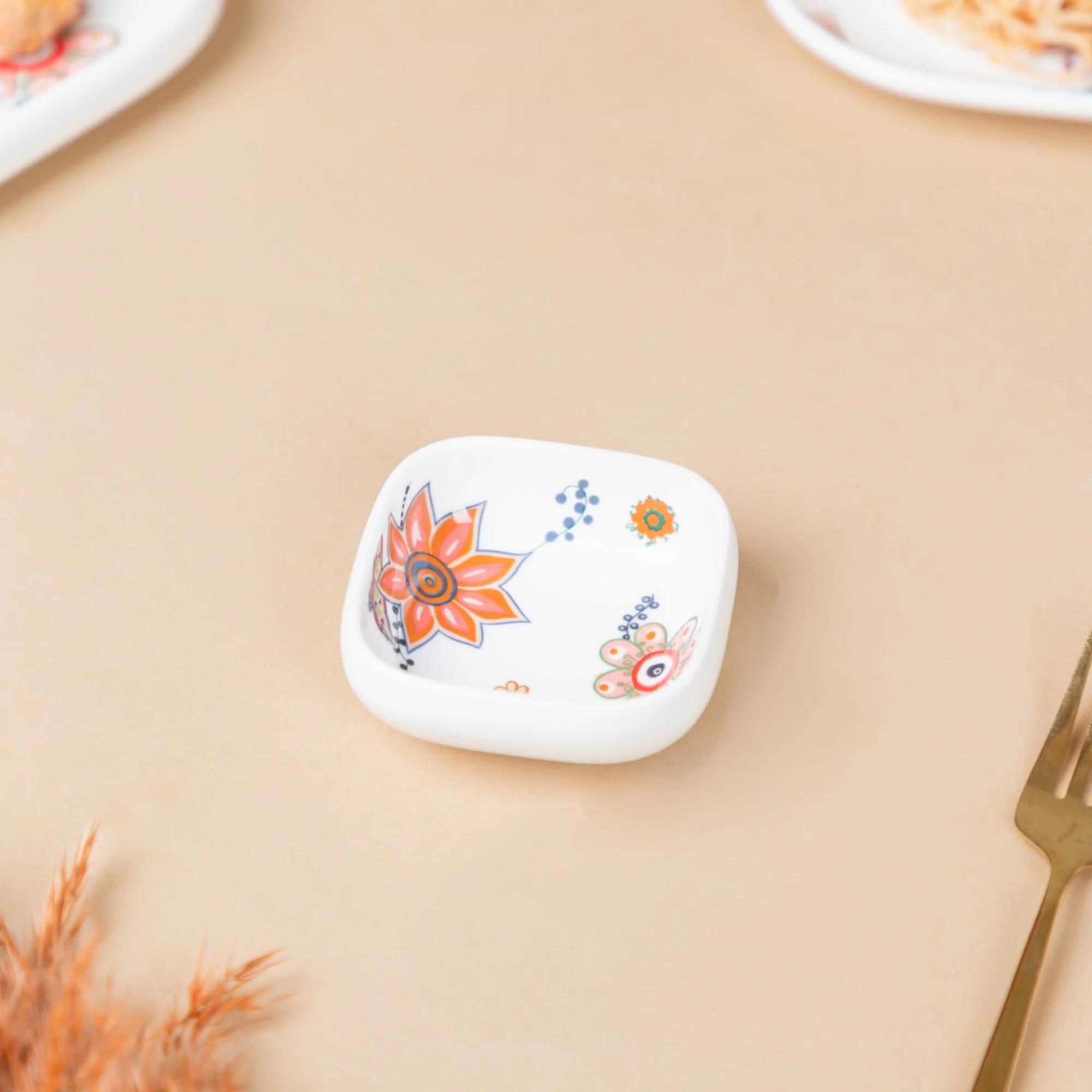 Square Floral Bowl 50 ml - Image 3
