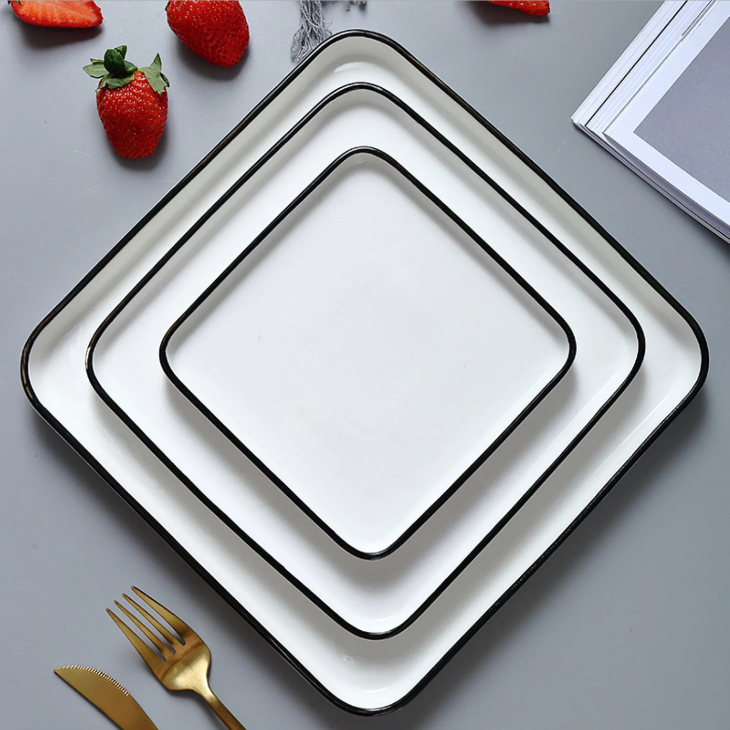 Square Salad Plate - Image 9