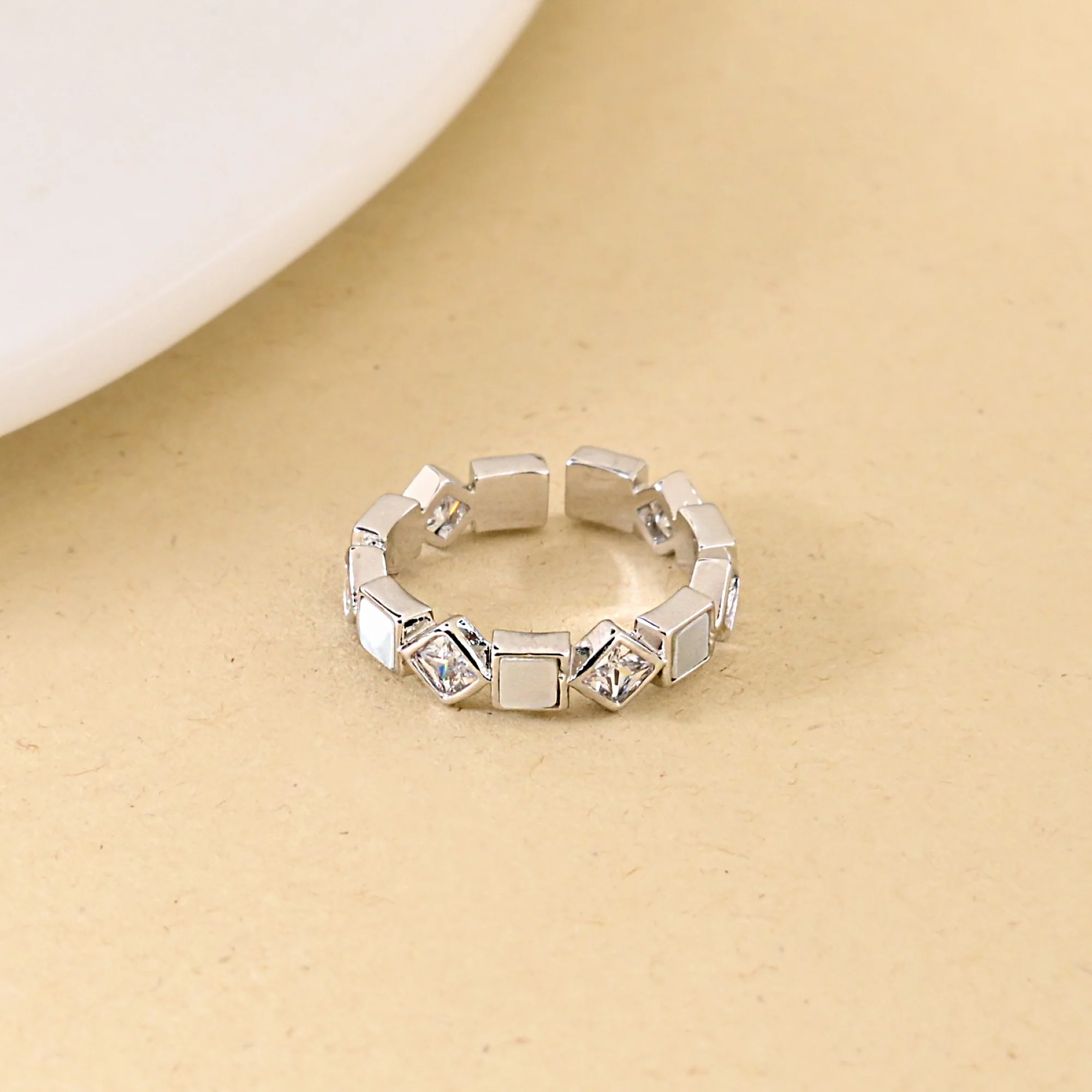 Squared In Sparkle Silver Ring - Image 5