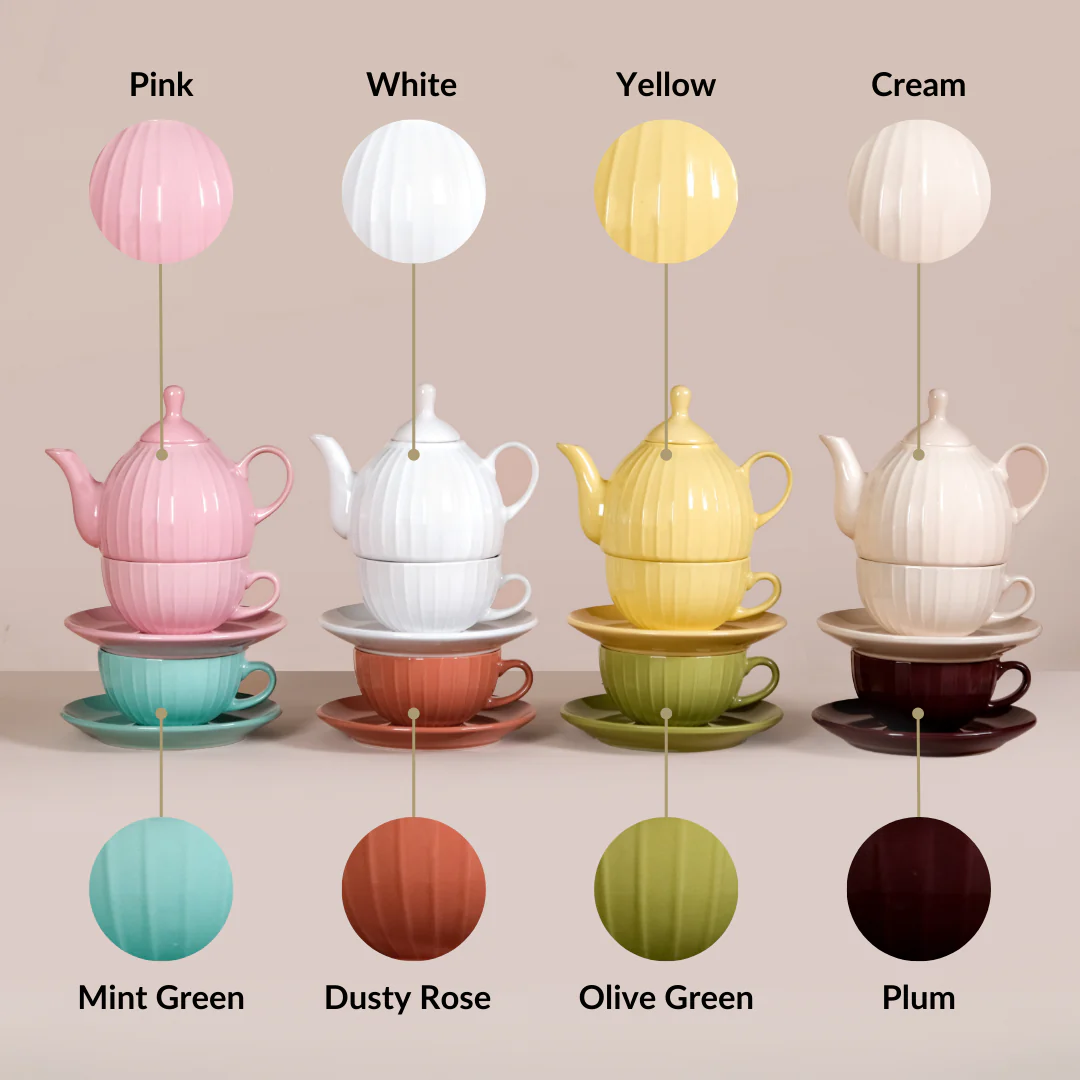 Stackable Ambrosia Teapot And Cup With Saucer Olive Green - Image 10