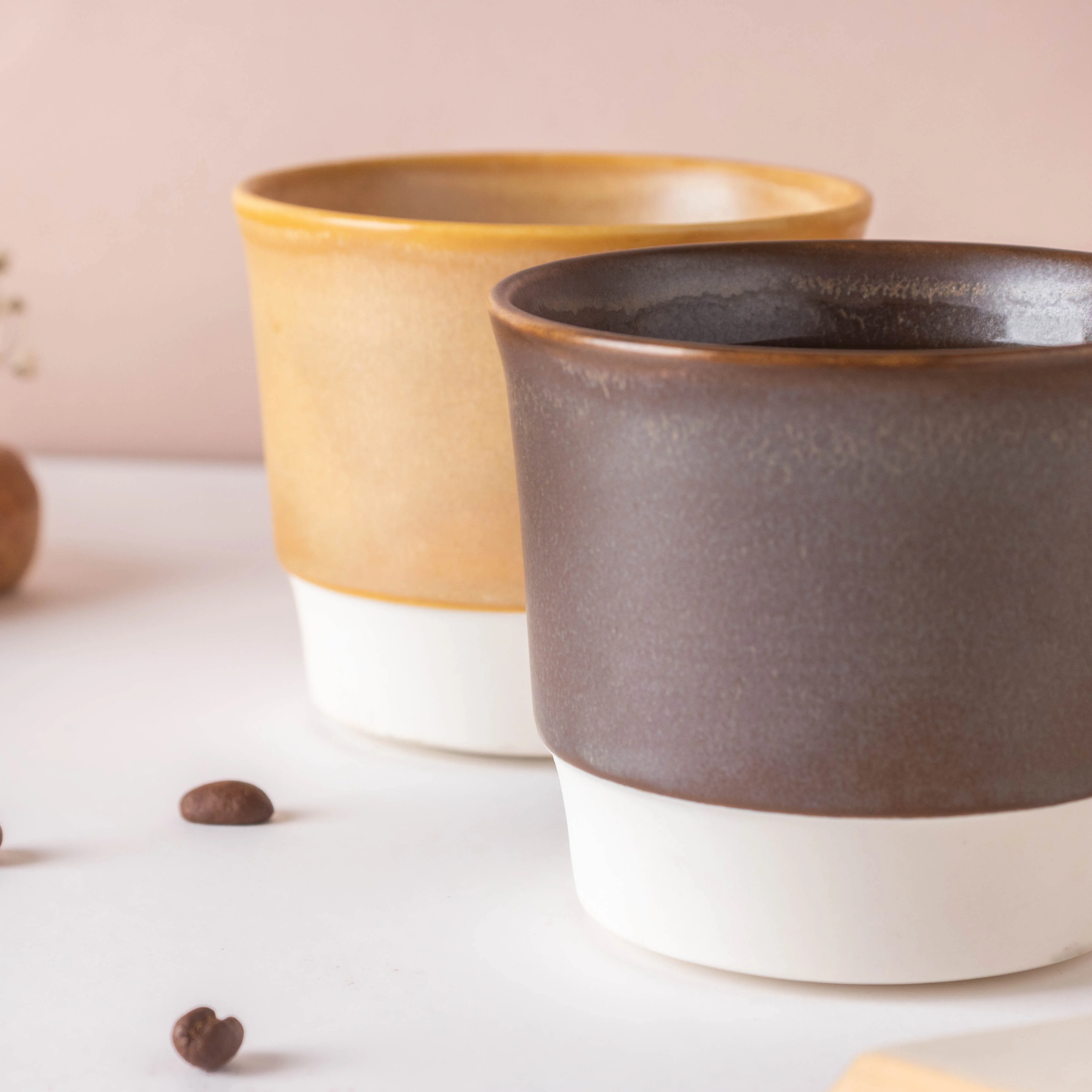 Stackable Ceramic Cup Brown 200 ml - Image 5