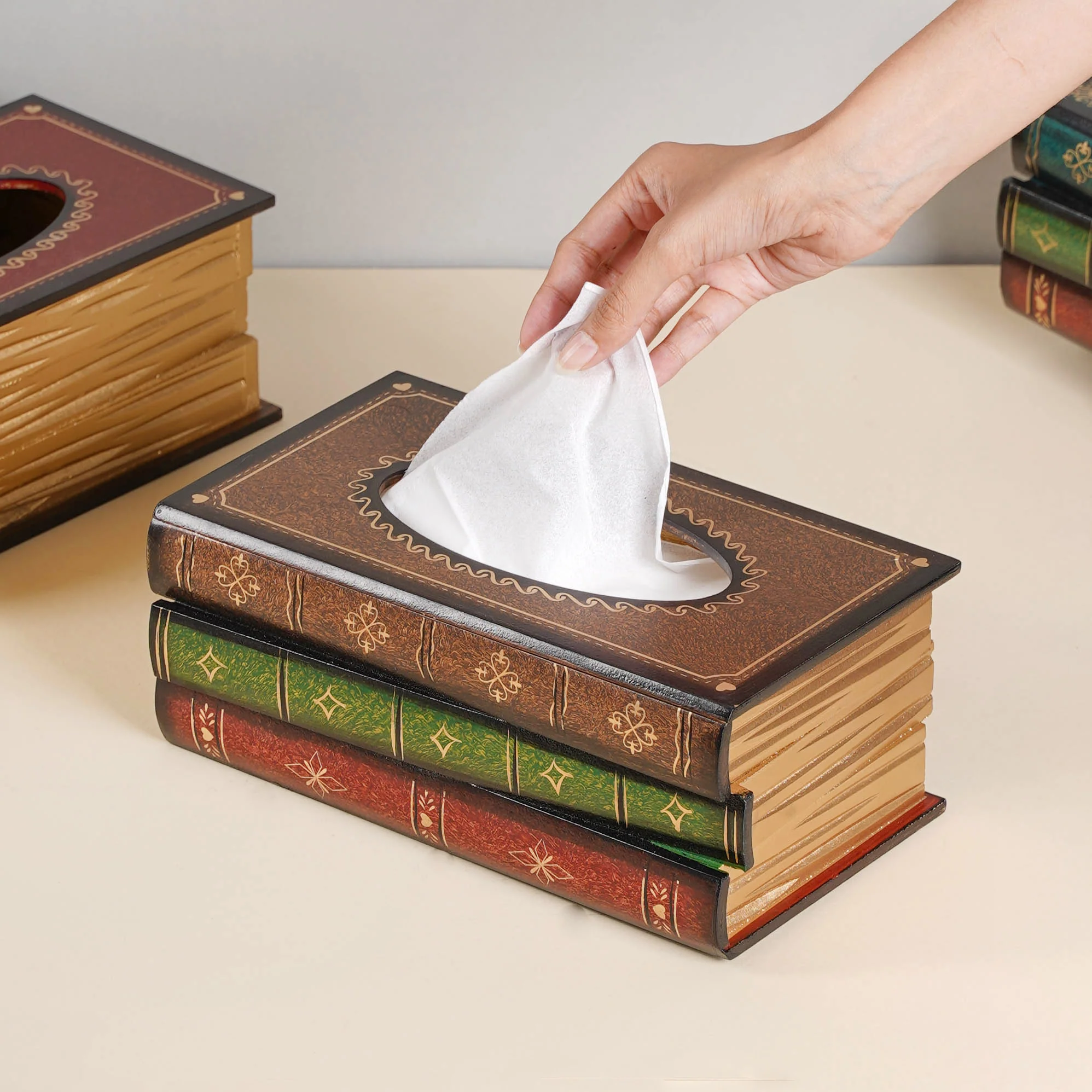 Stacked Books Tissue Box - Image 2