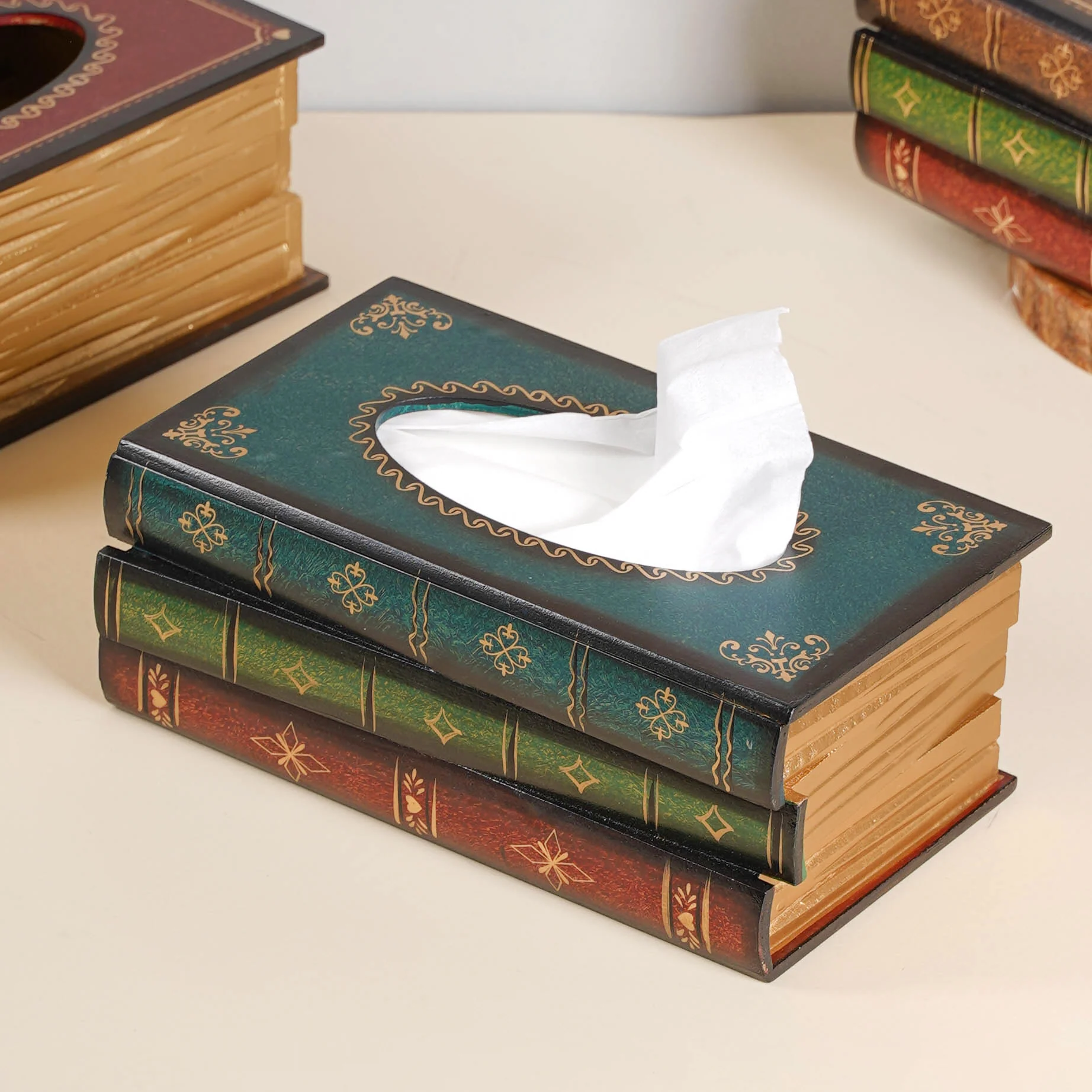 Stacked Books Tissue Box - Image 3