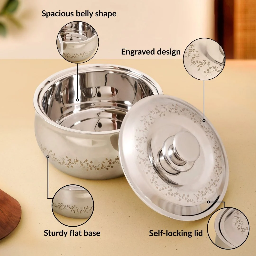 Stainless Steel Double Walled Curry Serving Casserole 3000ml - Image 5
