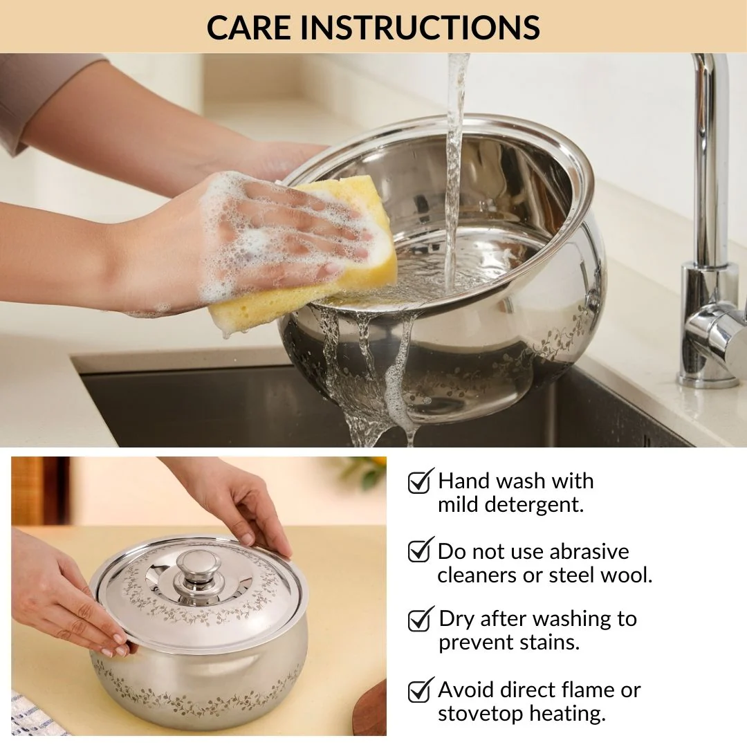 Stainless Steel Double Walled Curry Serving Casserole 3000ml - Image 9