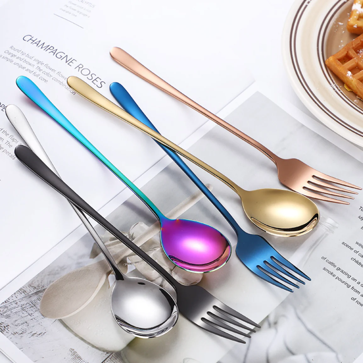 Stainless Steel Fork And Spoon Set - Image 13