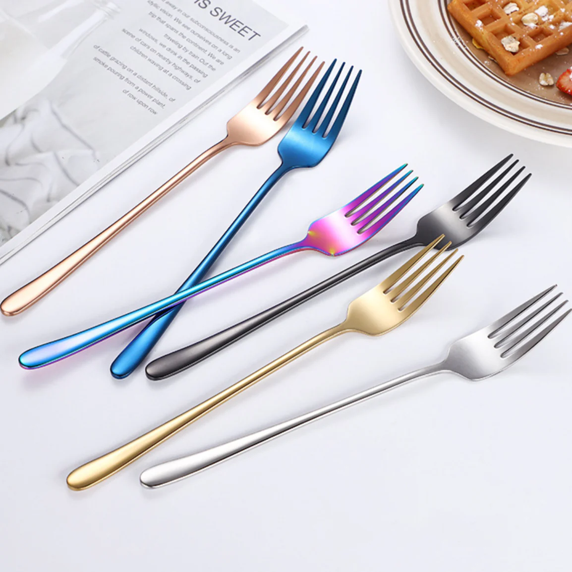 Stainless Steel Fork And Spoon Set - Image 16