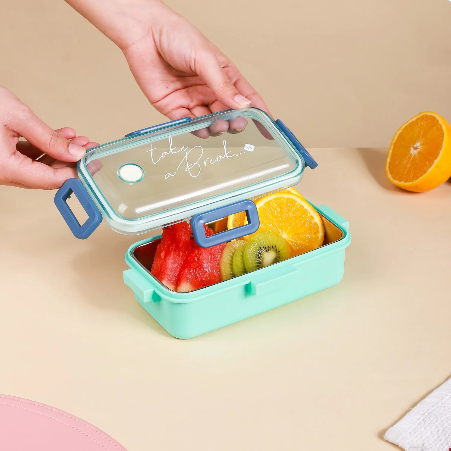 Stainless Steel Lunch Box Small Mint 530ml - Image 2