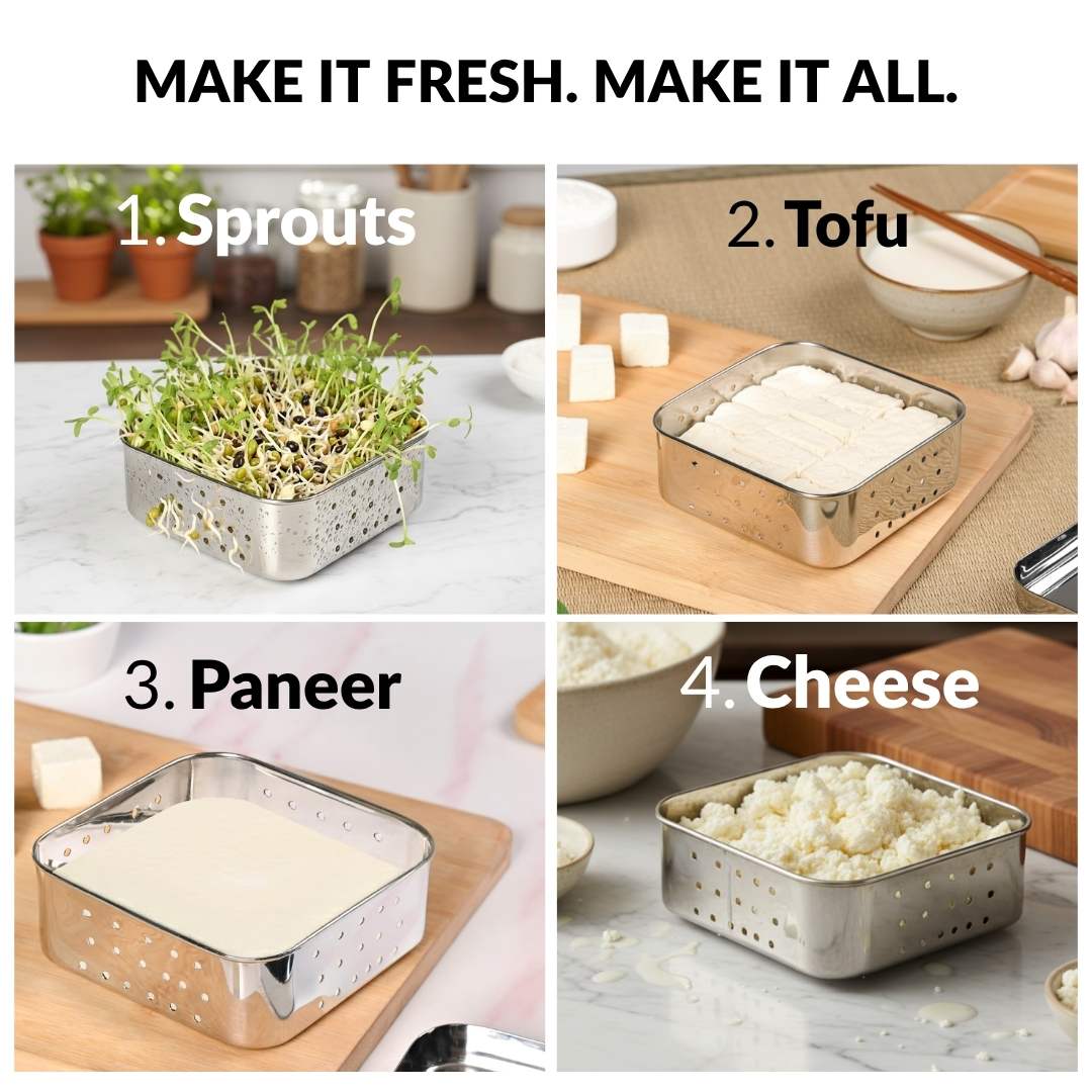 Stainless Steel Paneer Maker Mould Press 550ml - Image 9