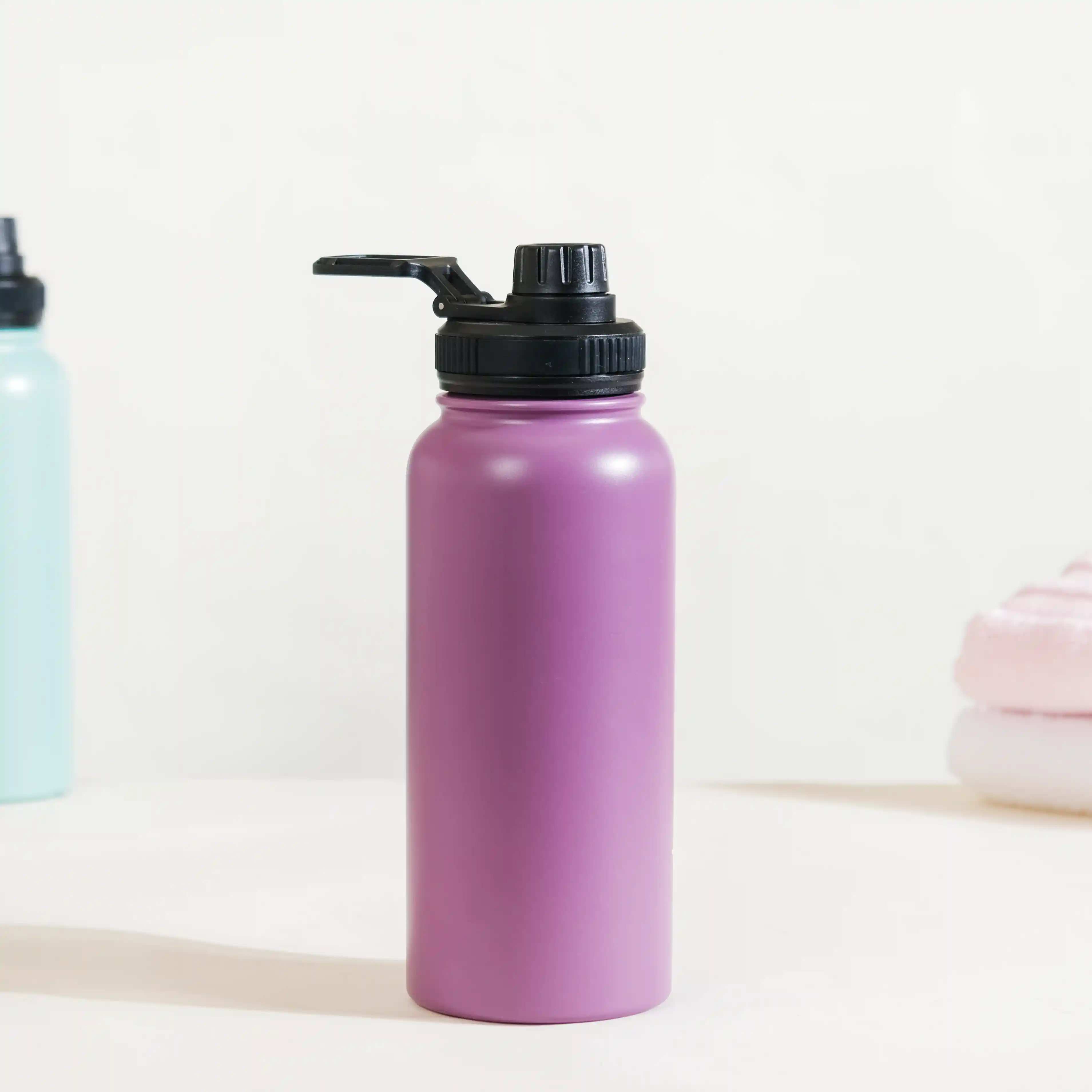 Stainless Steel Sipper Bottle Purple 1L - Image 13