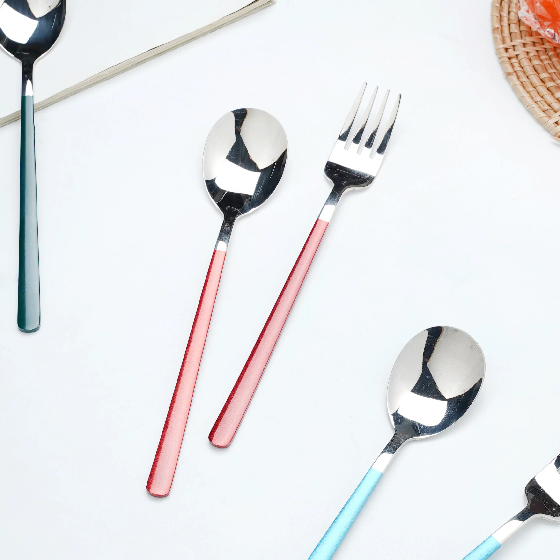 Stainless Steel Spoon and Fork Set - Image 7