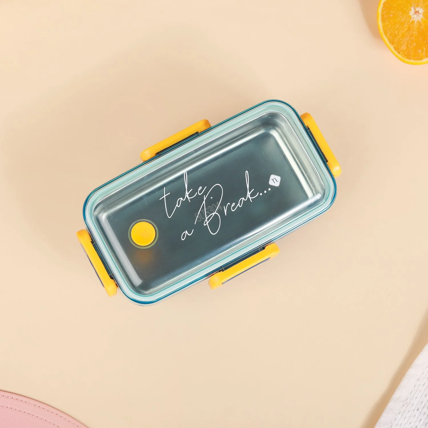 Stainless Steel Tiffin Box Small Blue 530ml - Image 14