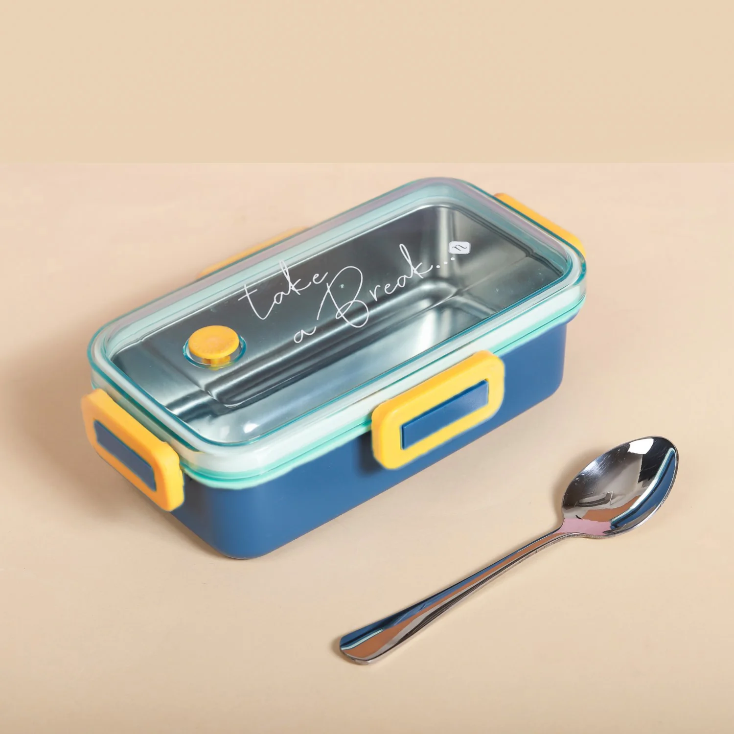 Stainless Steel Tiffin Box Small Blue 530ml - Image 2