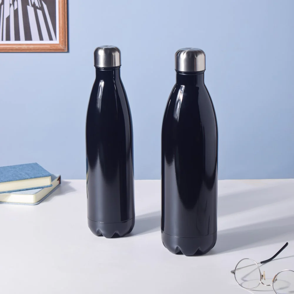 Stainless Steel Water Bottle Black 750ml - Image 5