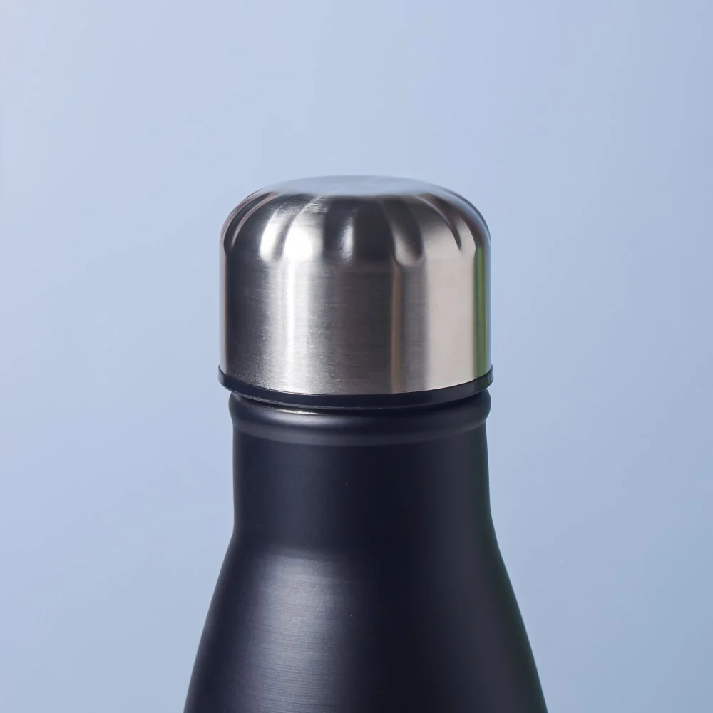 Stainless Steel Water Bottle Matte Black 500ml - Image 3