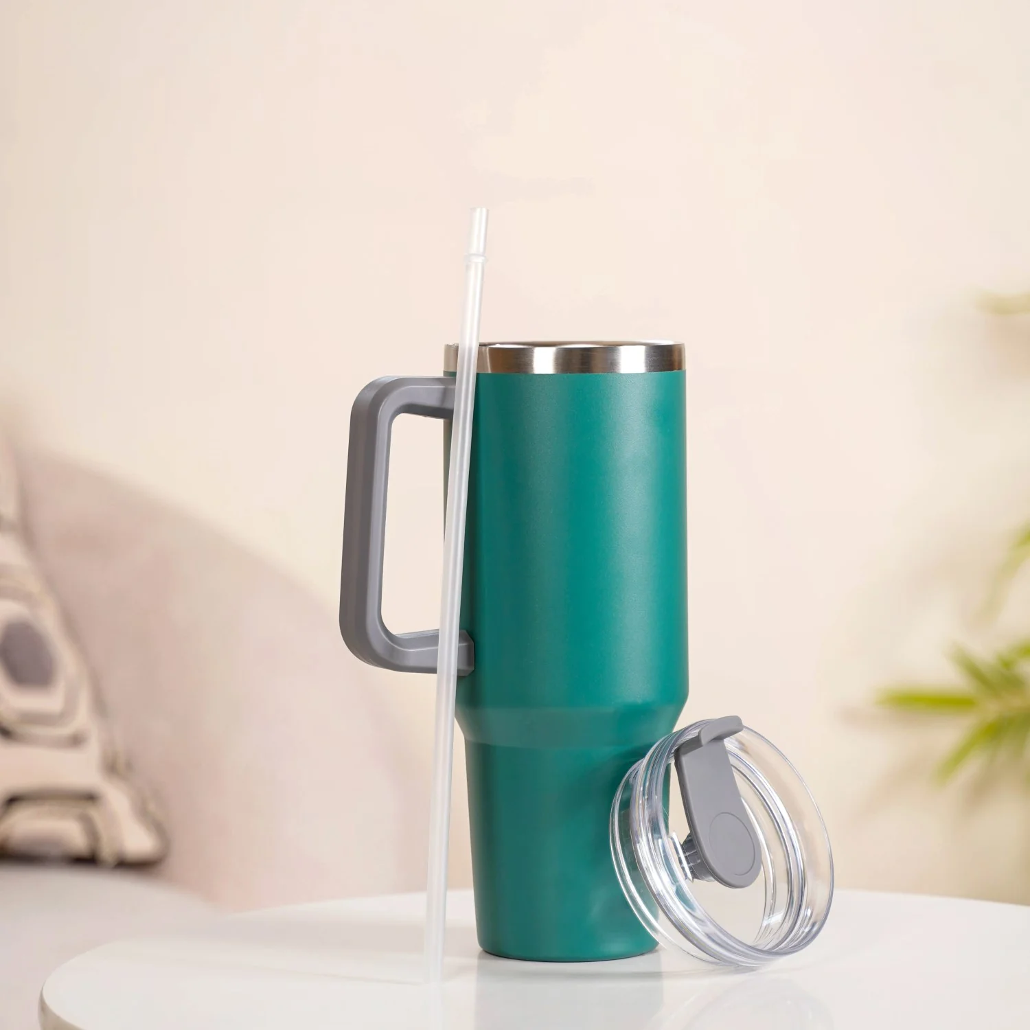 Stainless Steel Water Bottle With Straws 1200ml - Image 7