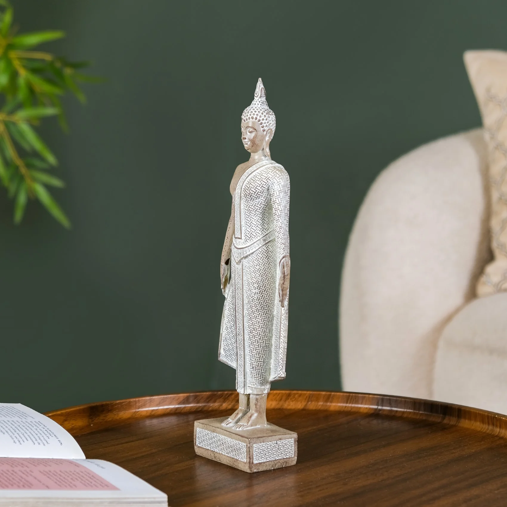 Standing Buddha Decor Statue Small 12 Inch - Image 6