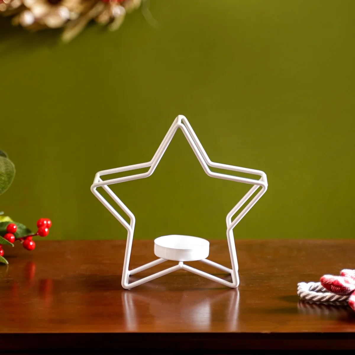 Star Candle Holder Set of 2 Off White - Image 7