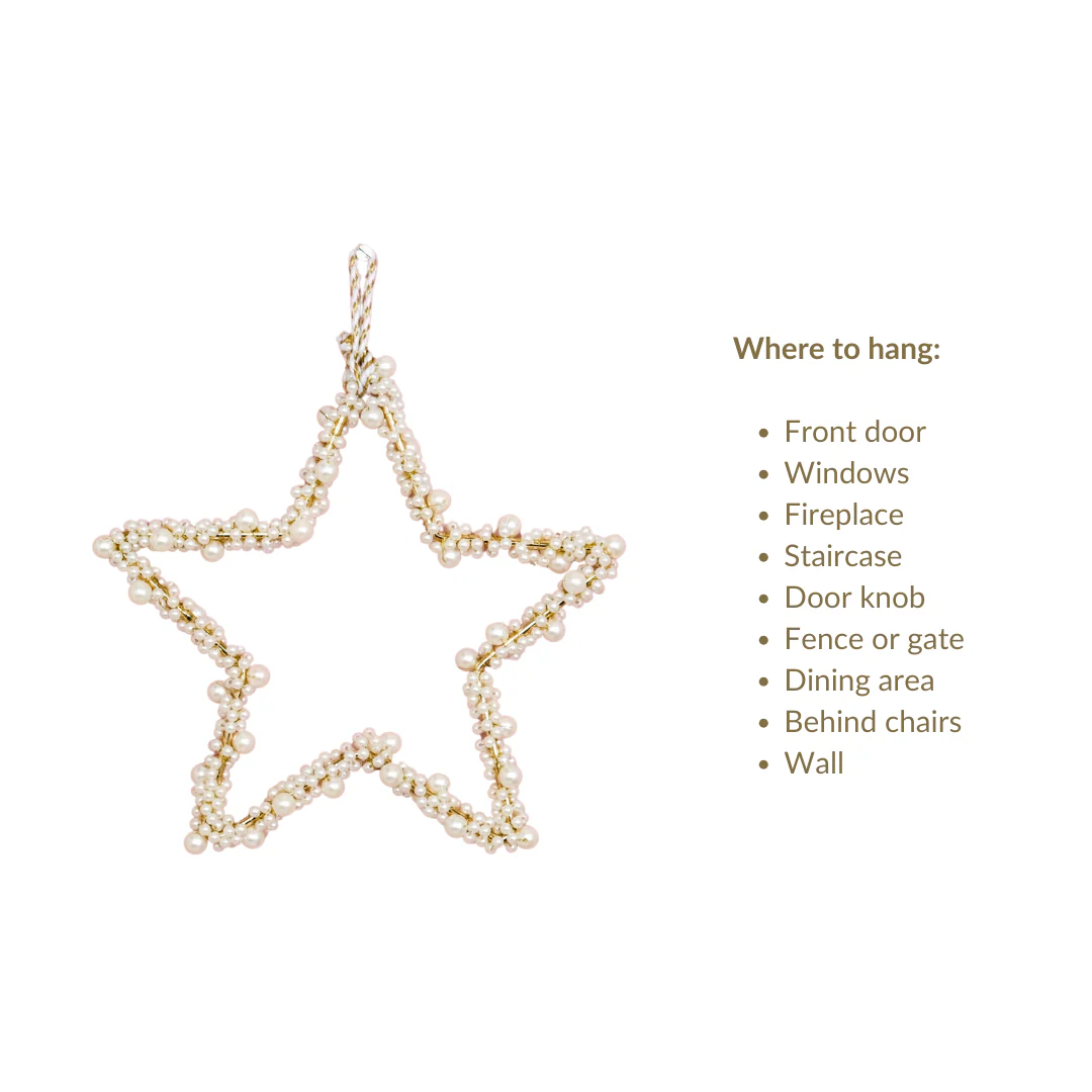 Star Shape Metal Frame Christmas Wreath 8 Inch - Image 4
