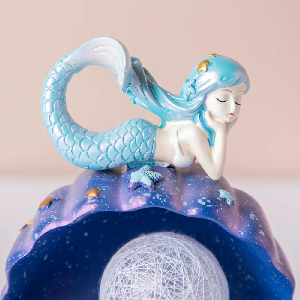 Starry Shell Mermaid Decor With Dark Blue - Image 4
