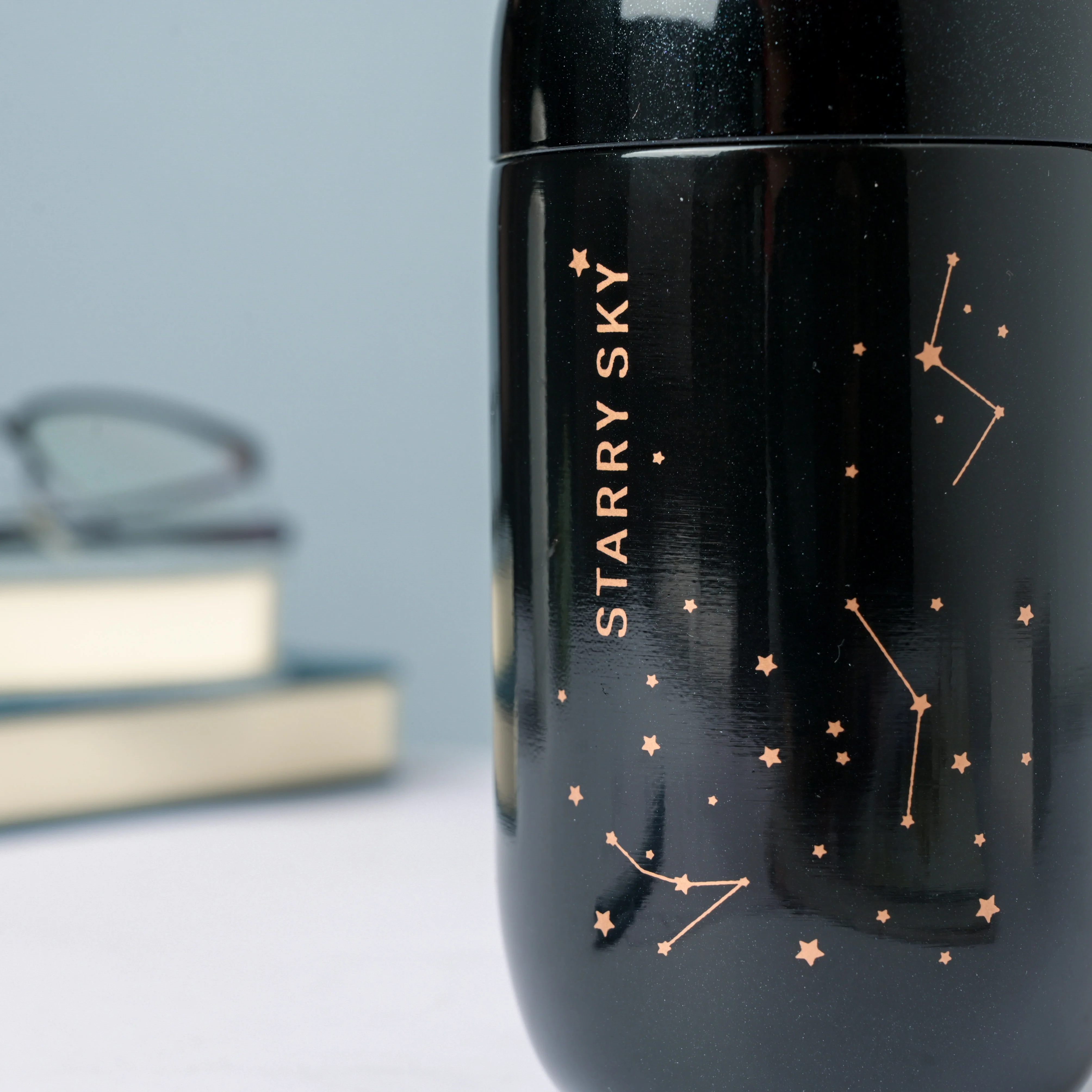 Starry Sky Mini Stainless Steel Flask Black 200ml - Image 5