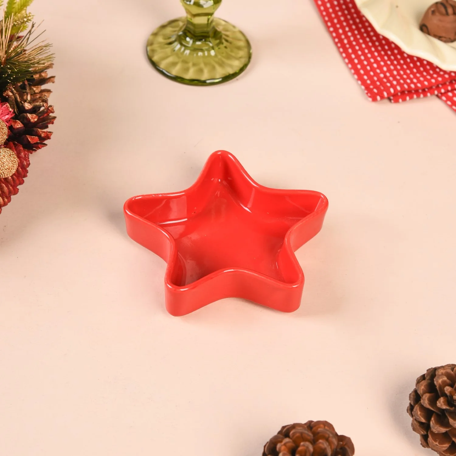 Stars And Tree Snack Bowl Set Of 3 With Wooden Serving Tray - Image 7