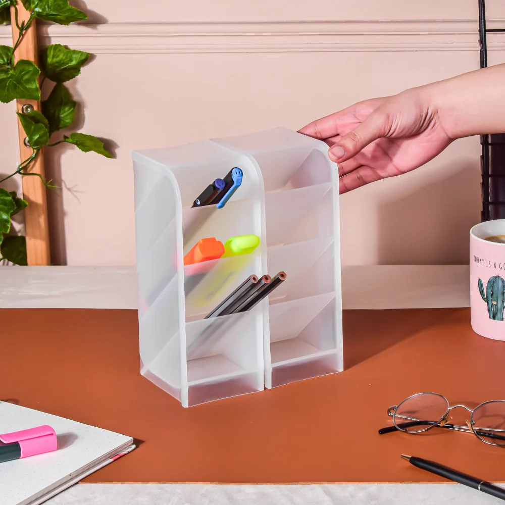 Stationery Table Organiser White Set Of 2 - Image 2