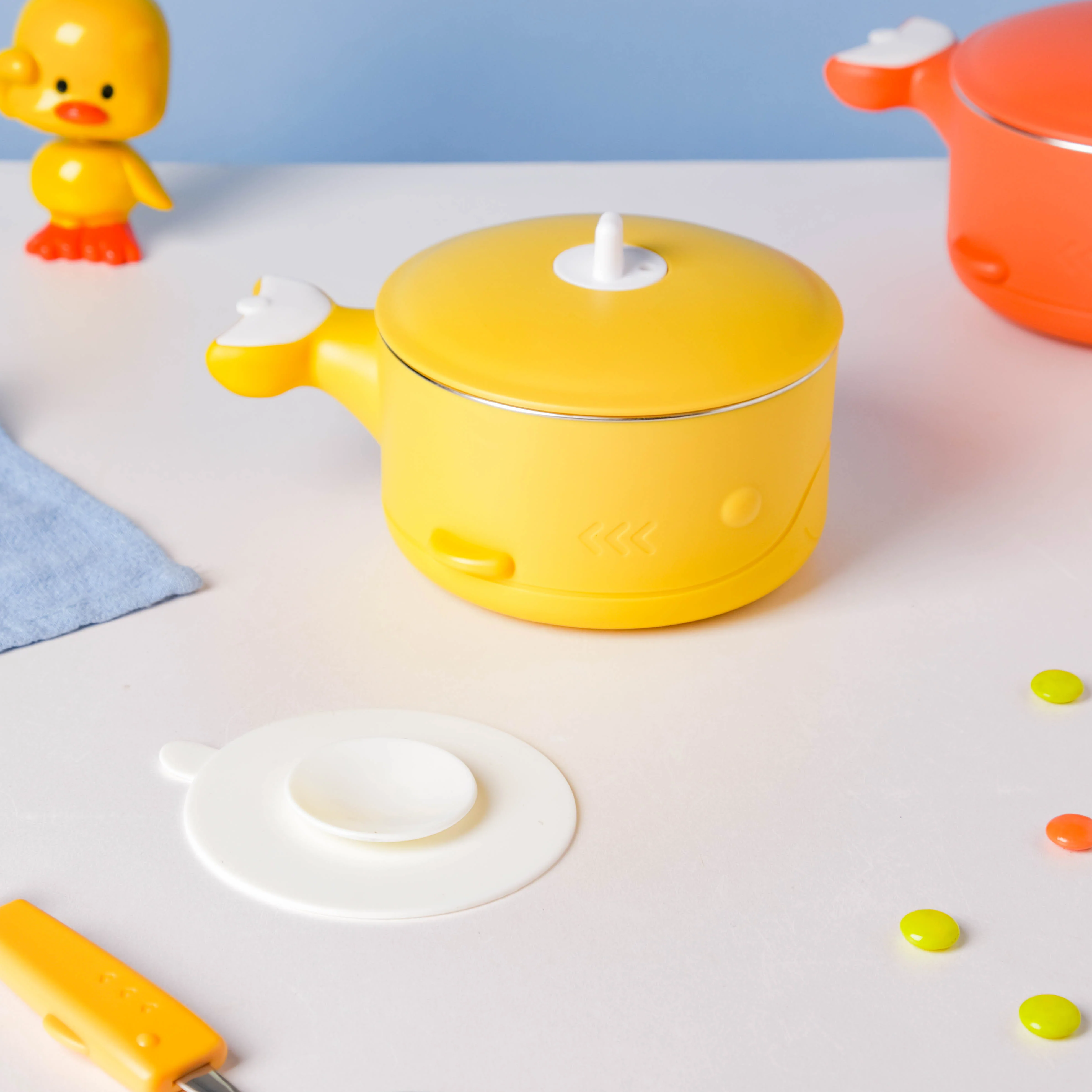 Stay Warm Steel Bowl With Suction Base Yellow 350 ml - Image 7