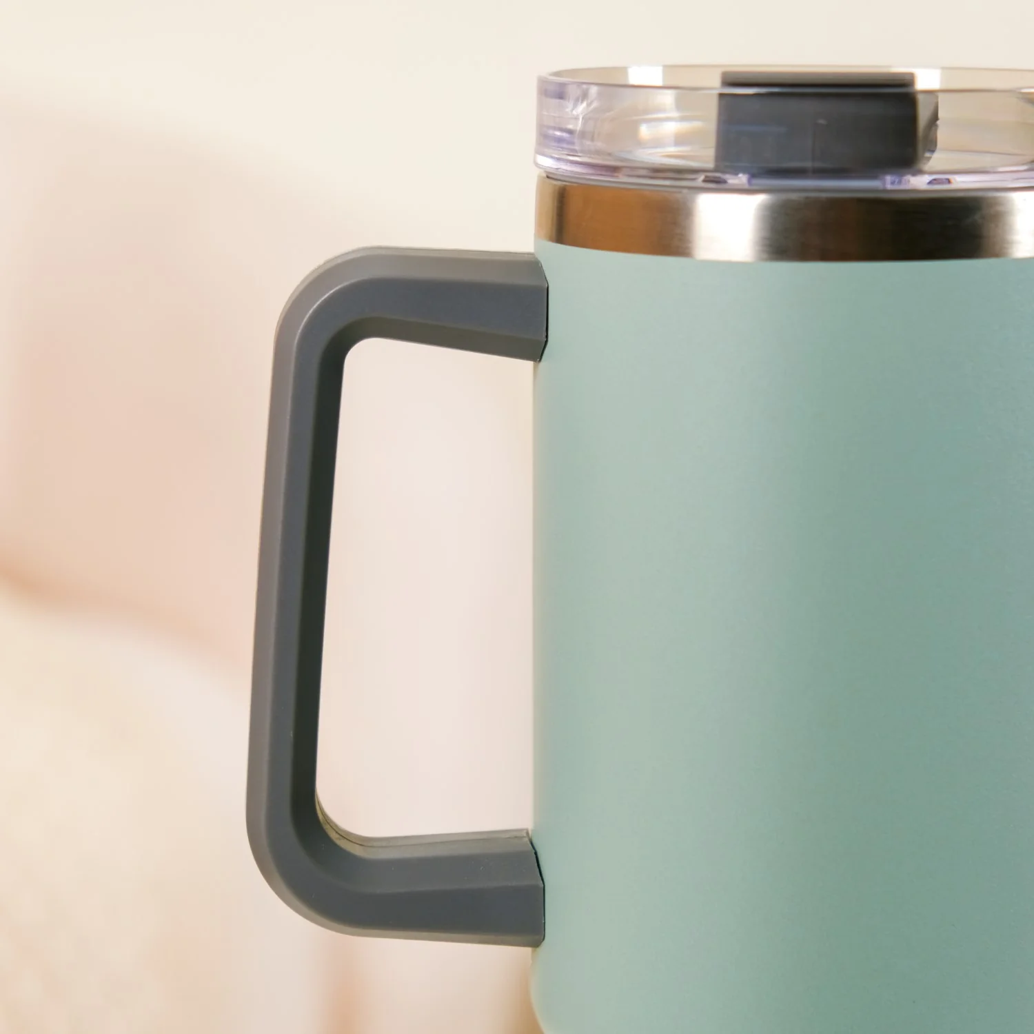 Steel Drink Bottle With Handle For Travel Leakproof Insulated Green 1200ml - Image 4