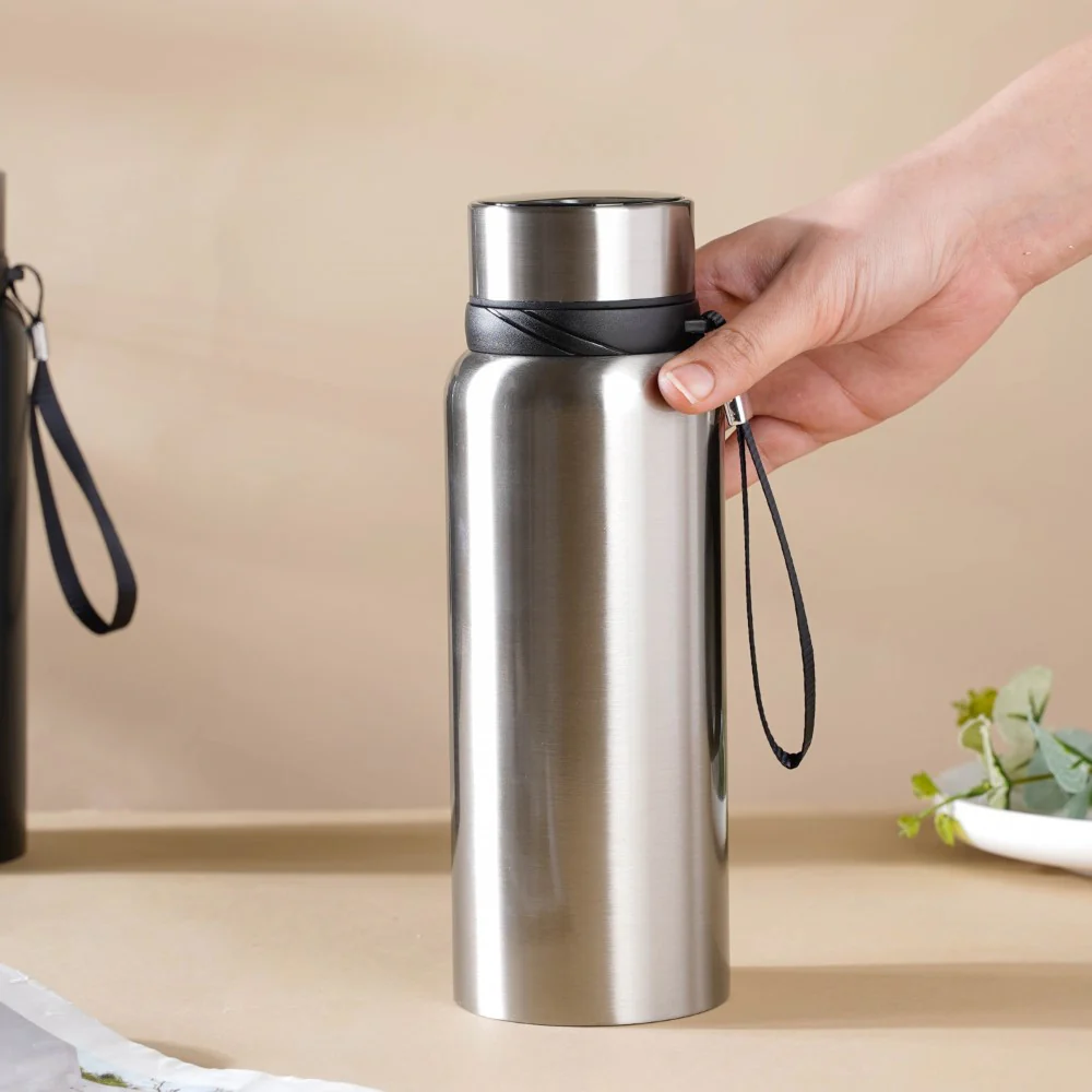 Steel Flask Grey 800 ml - Image 2