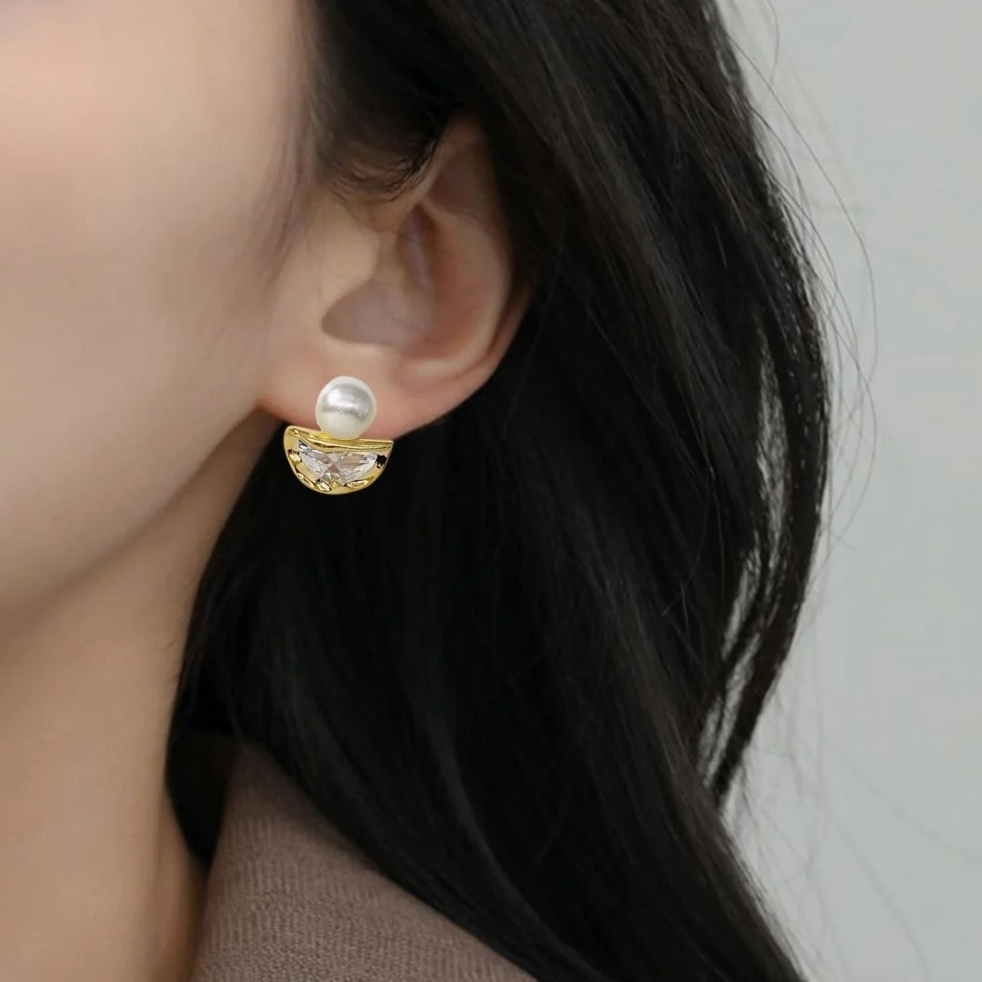 Stone And Pearl Harmony Earrings - Image 5