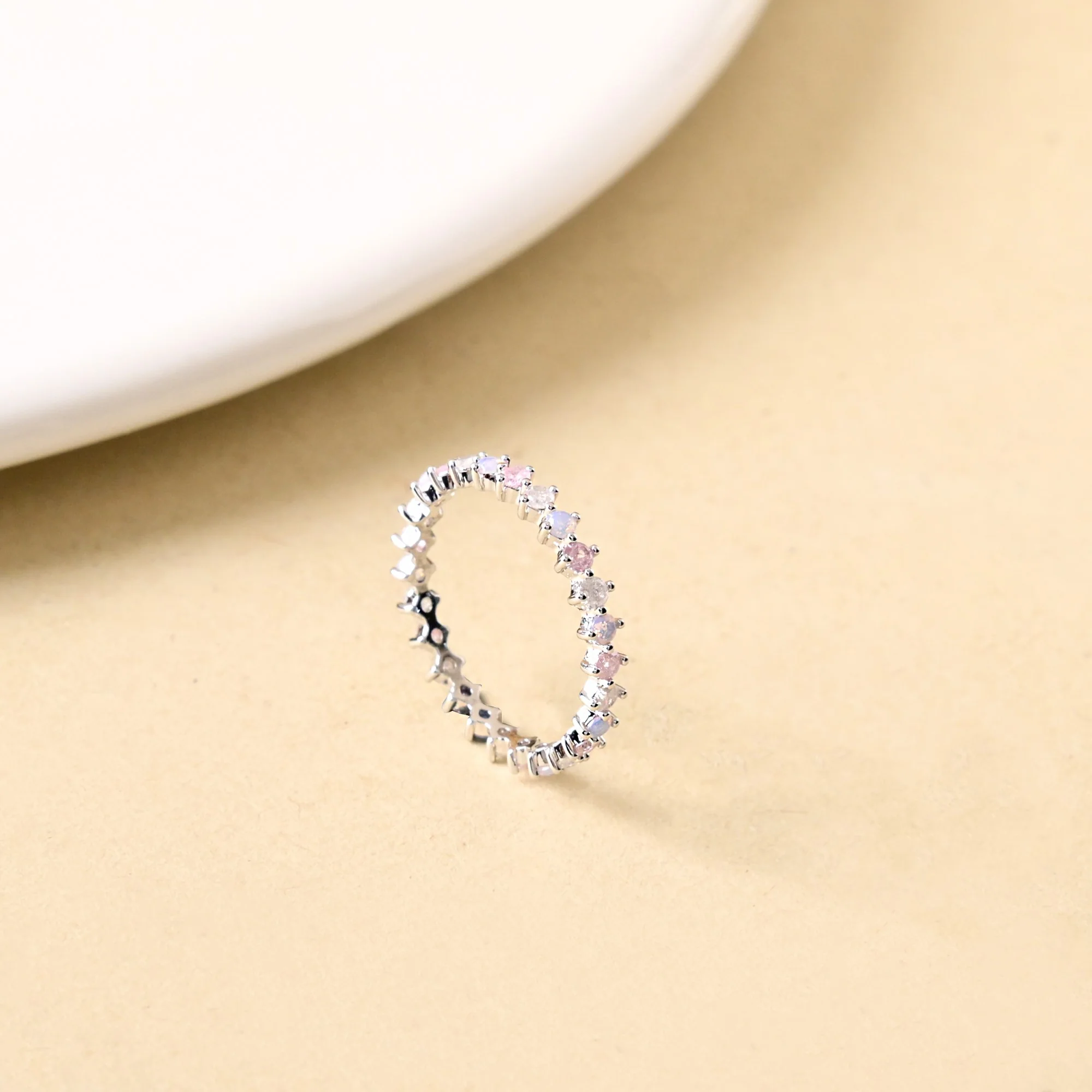Stone And Pearl Silver Ring - Image 5