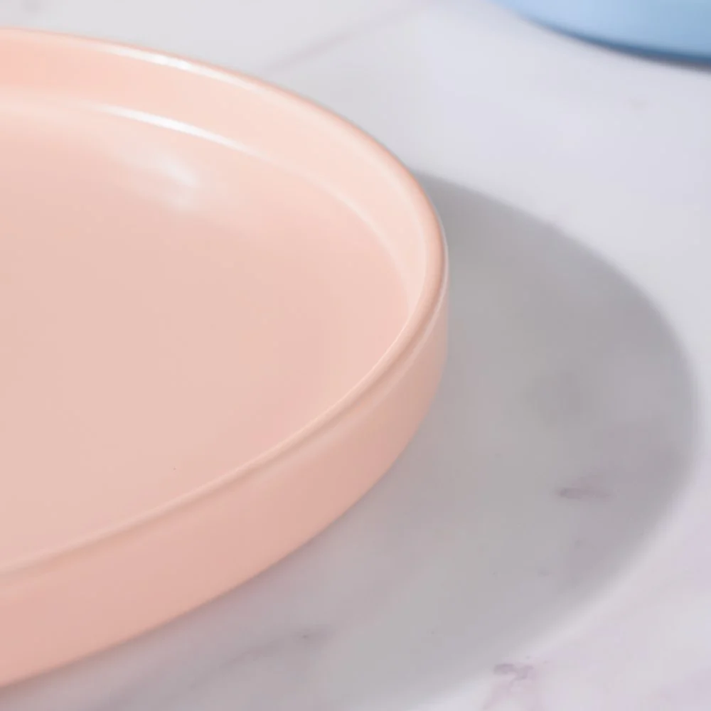 Stoneware Dinner Plate Pink 10 Inch - Image 4