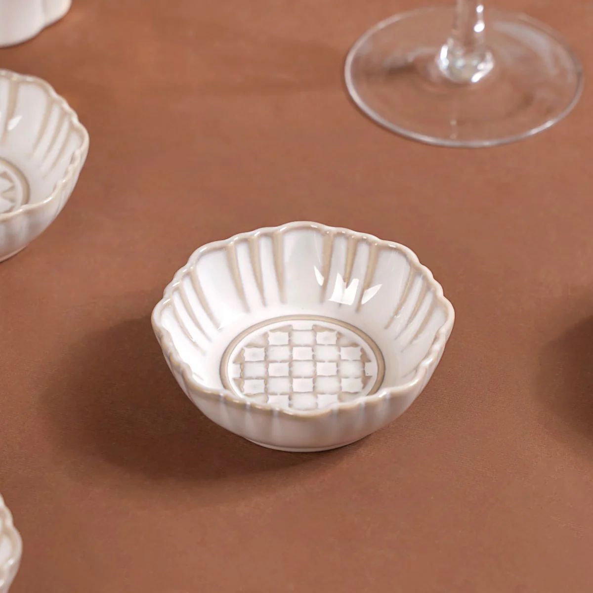 Stoneware Ivory Ceramic Dip Bowl Set Of 4 50ml - Image 9