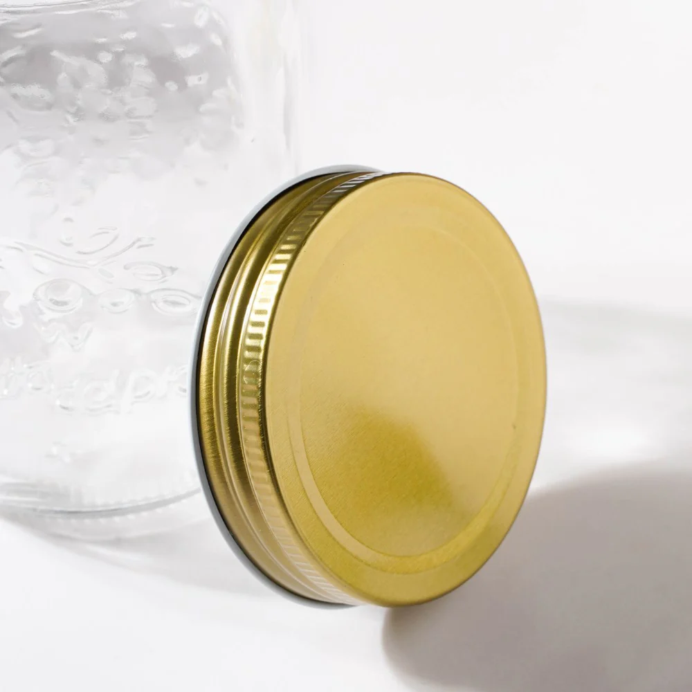 Storage Glass Jar With Gold Lid Set Of 6 450ml - Image 10