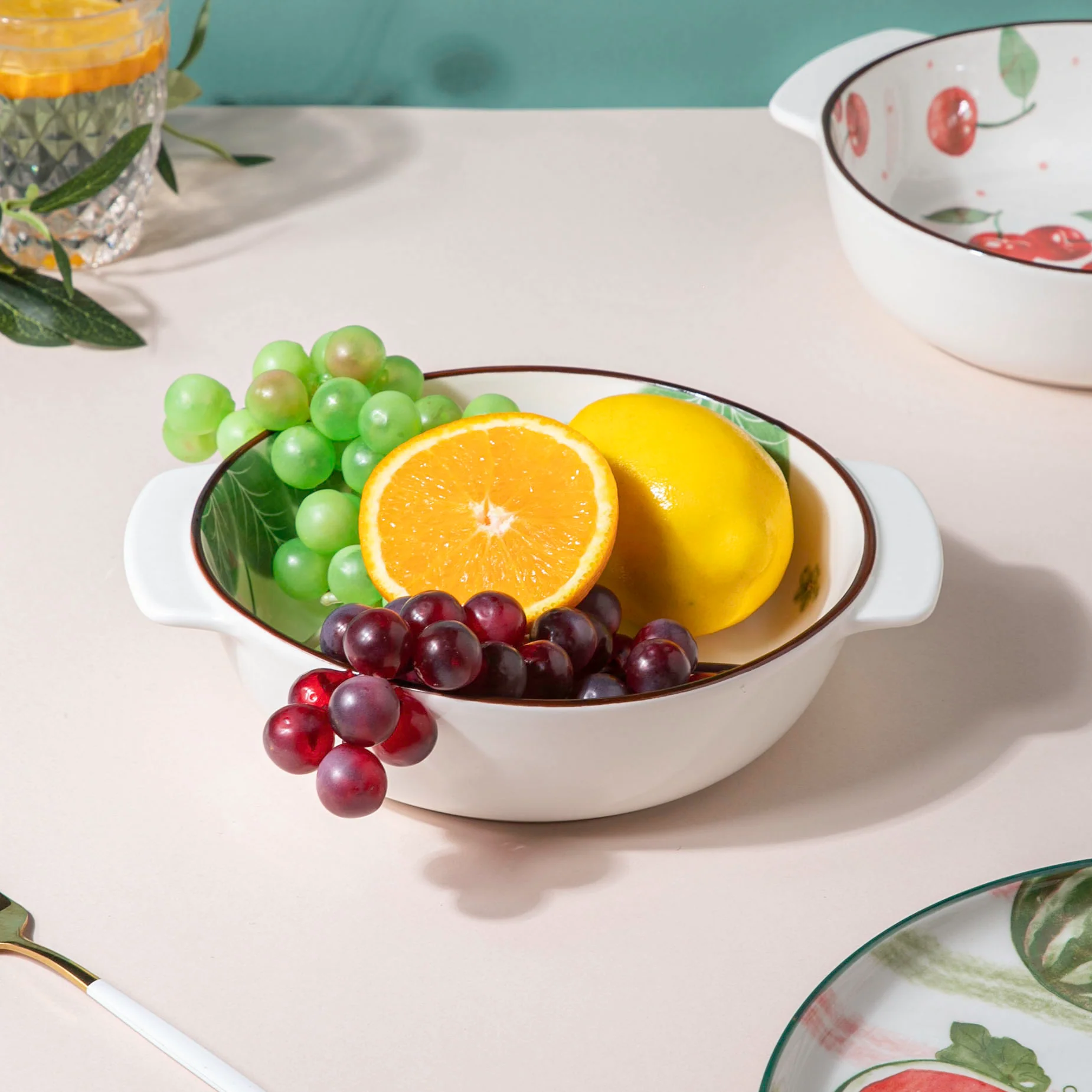 Strawberry Baking Bowl With Handles 7.5 Inch 500 ml - Image 3
