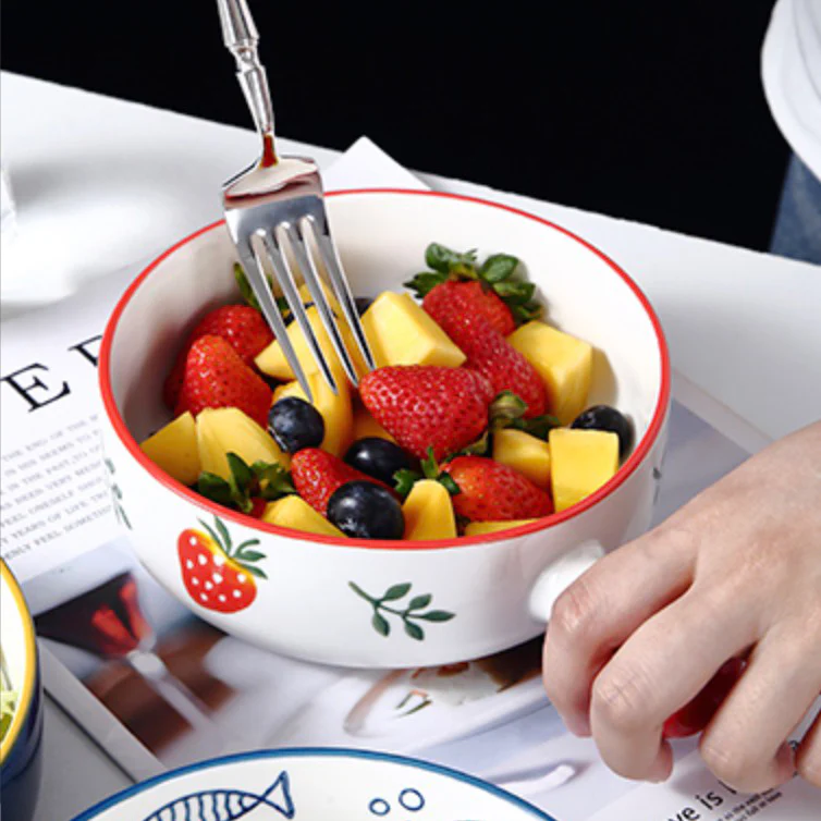 Strawberry Bowl With Handle - Image 3