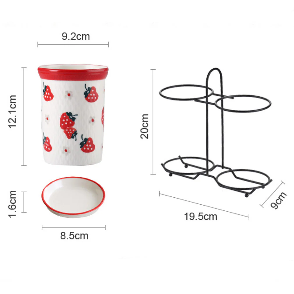 Strawberry Print Chopstick Holder Set of 2 - Image 13