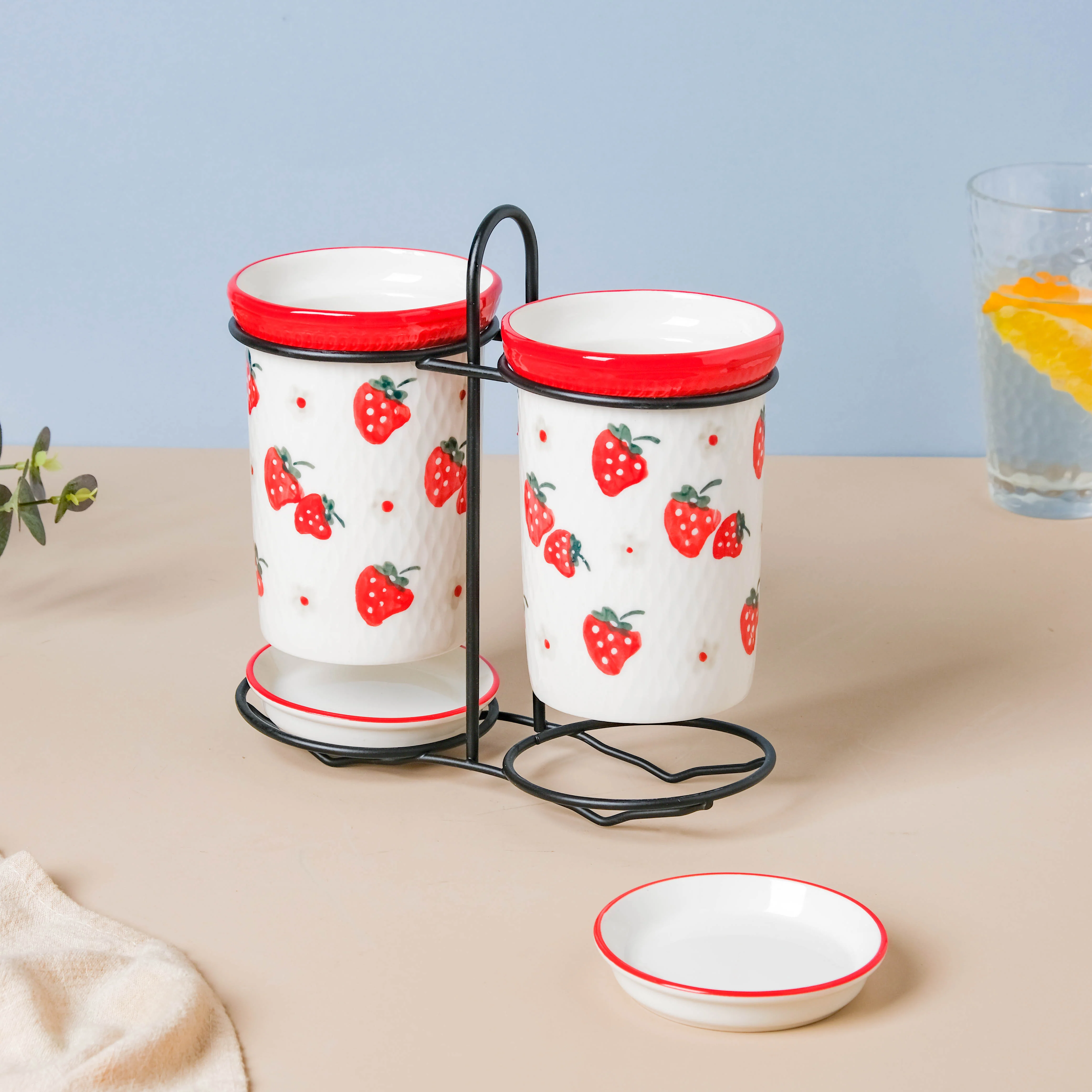 Strawberry Print Chopstick Holder Set of 2 - Image 6