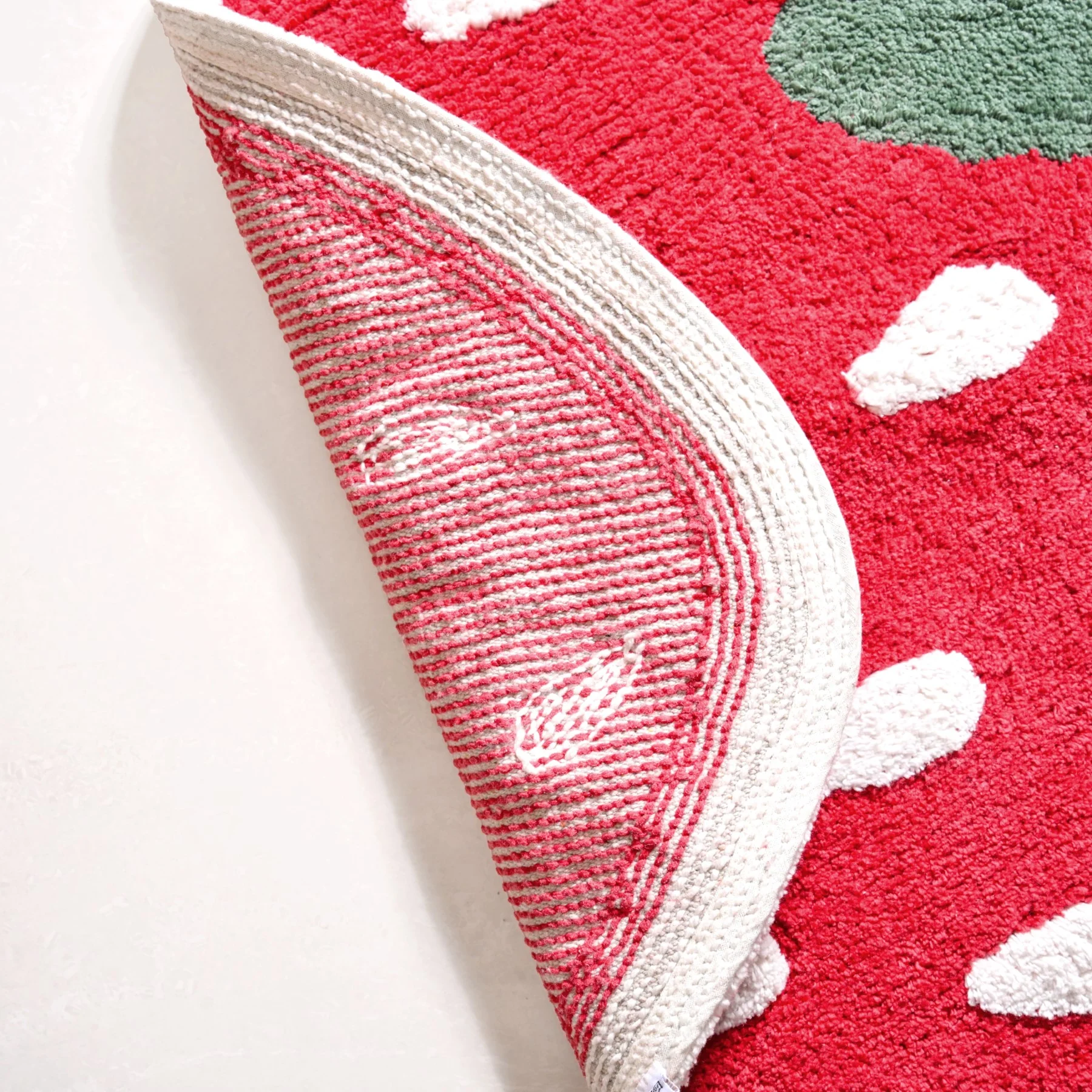 Strawberry Cotton Anti Slip Floor Mat 74x62cm - Image 5