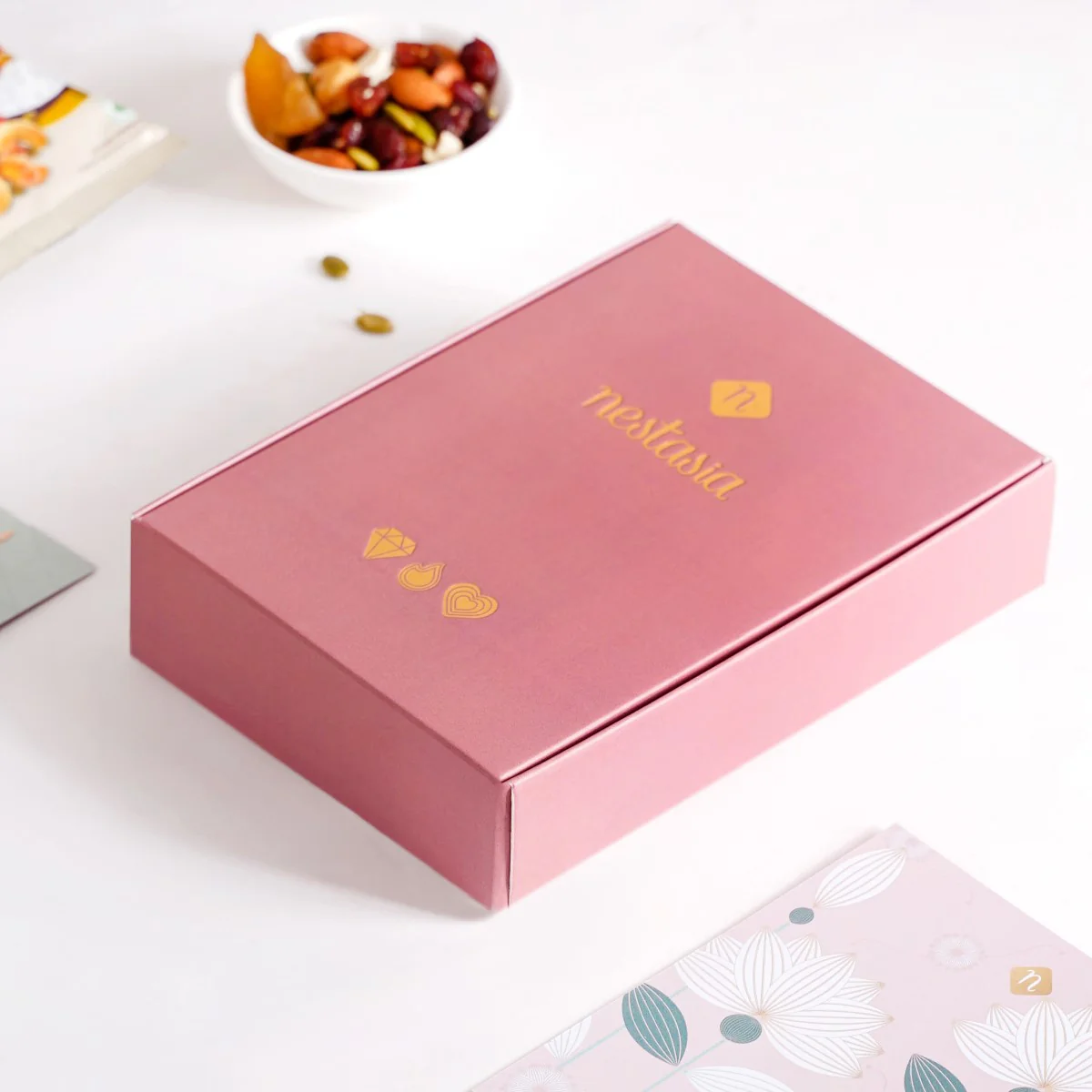 String Of Pearls Rakhi Lumba Hamper Set Of 4 With Gift Box And Card - Image 7