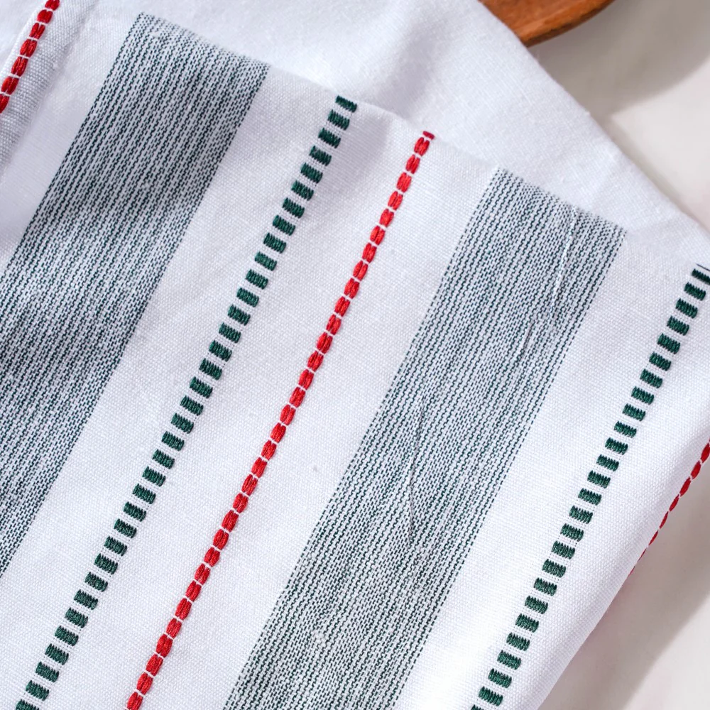 Striped Cotton Kitchen Towel Set Of 2 - Image 8