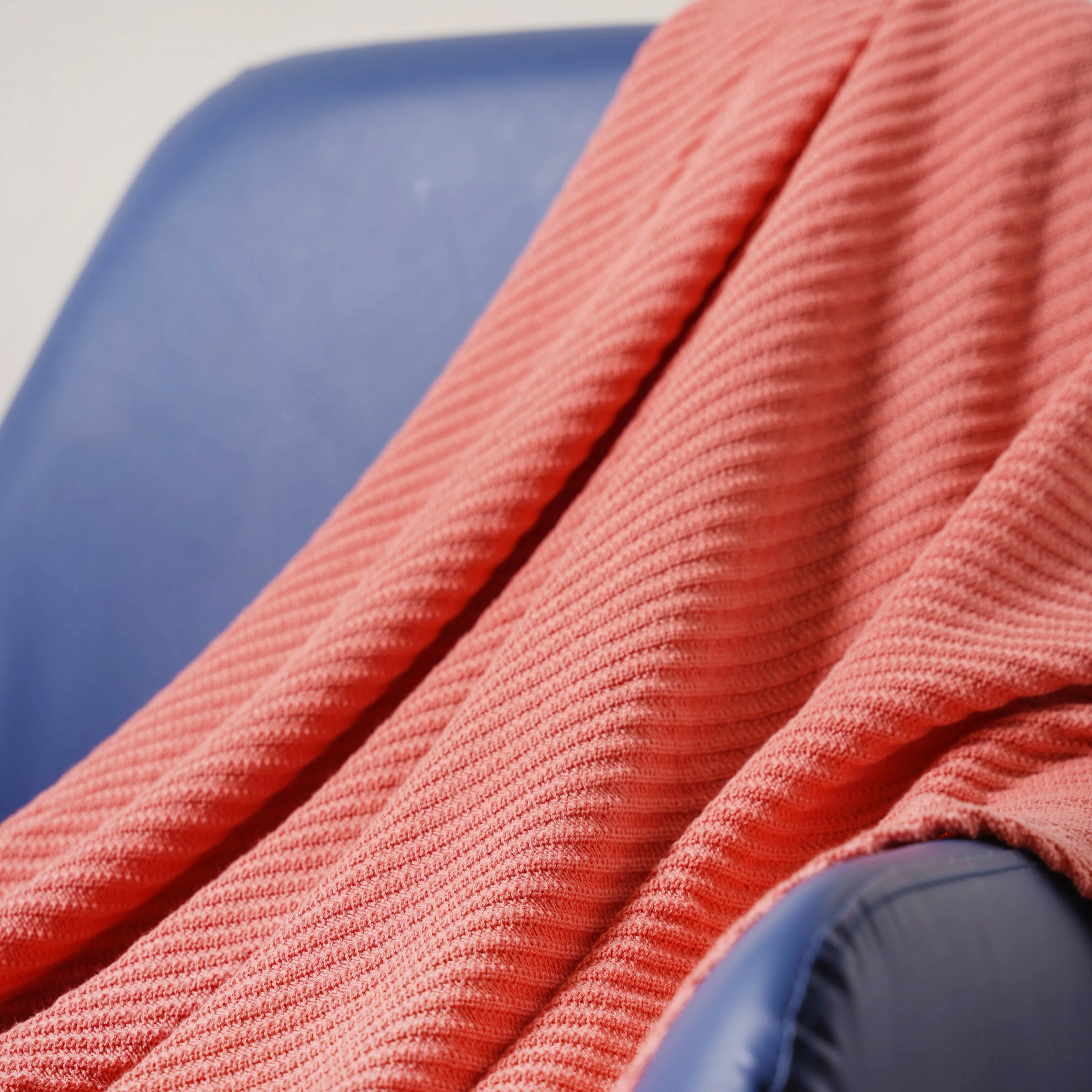 Striped Salmon Pink Throw - Image 5