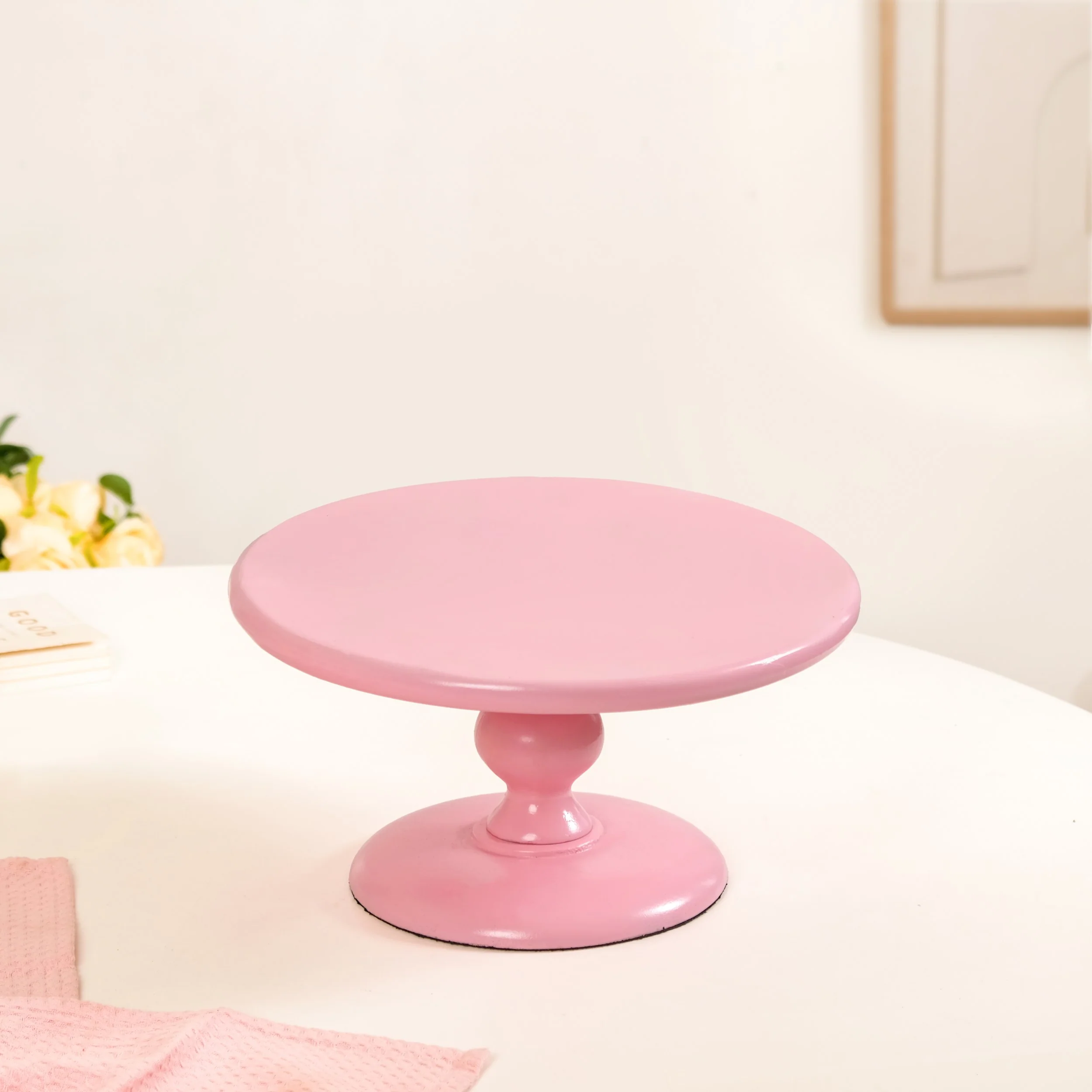 Sugar Pop Round Cake Stand Set Of 2 Pink And Yellow - Image 6